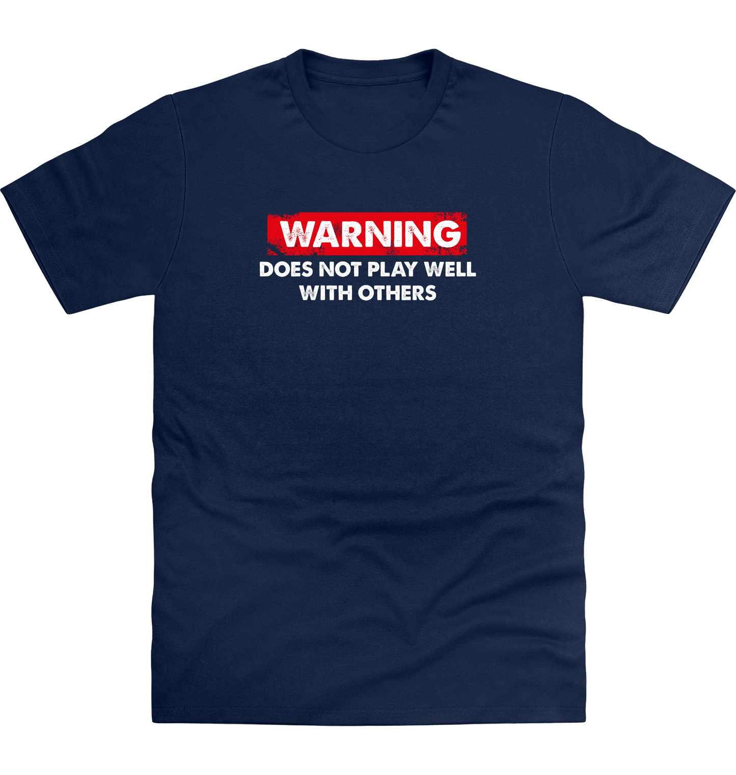 New French Navy Printed T-shirt Front