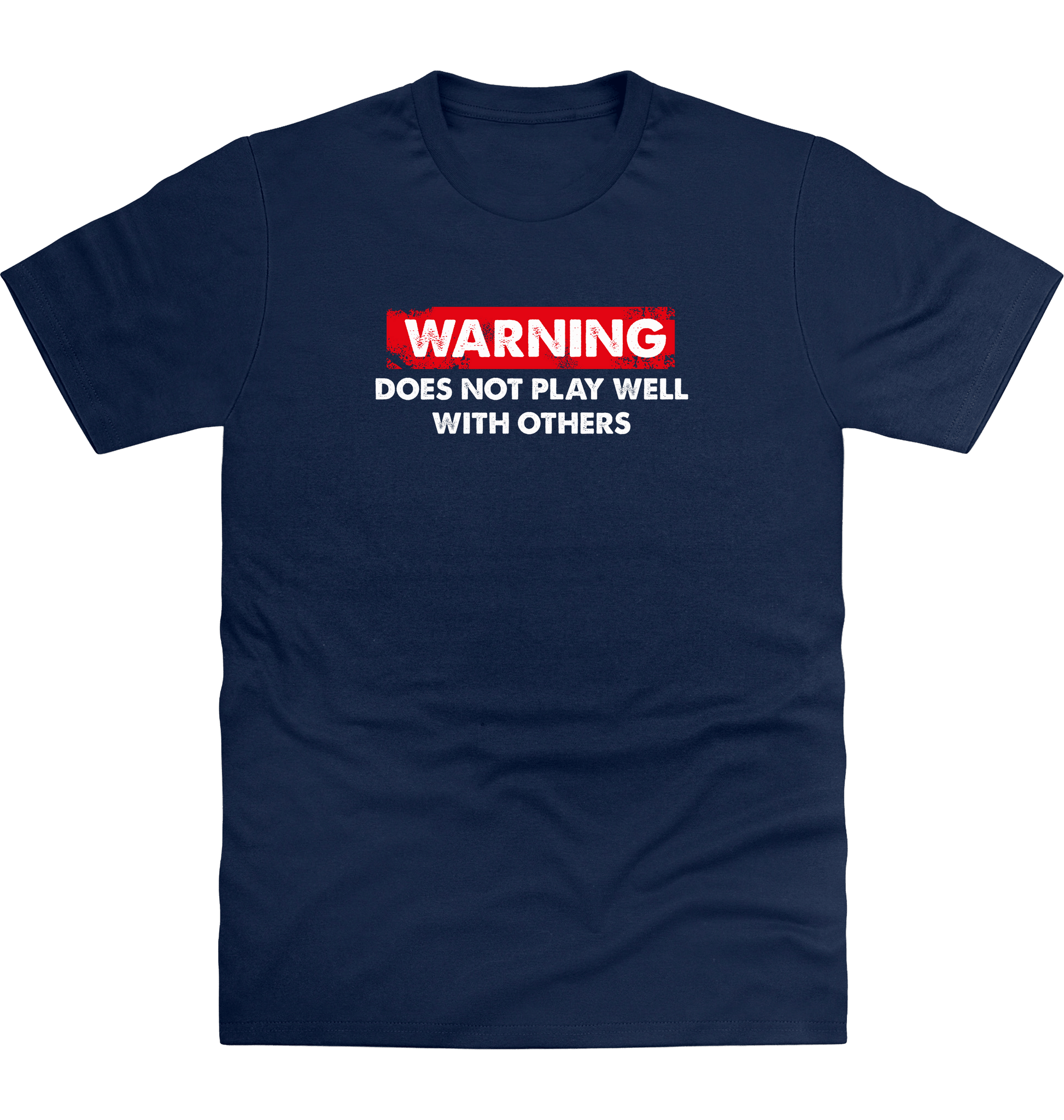 New French Navy Printed T-shirt Front