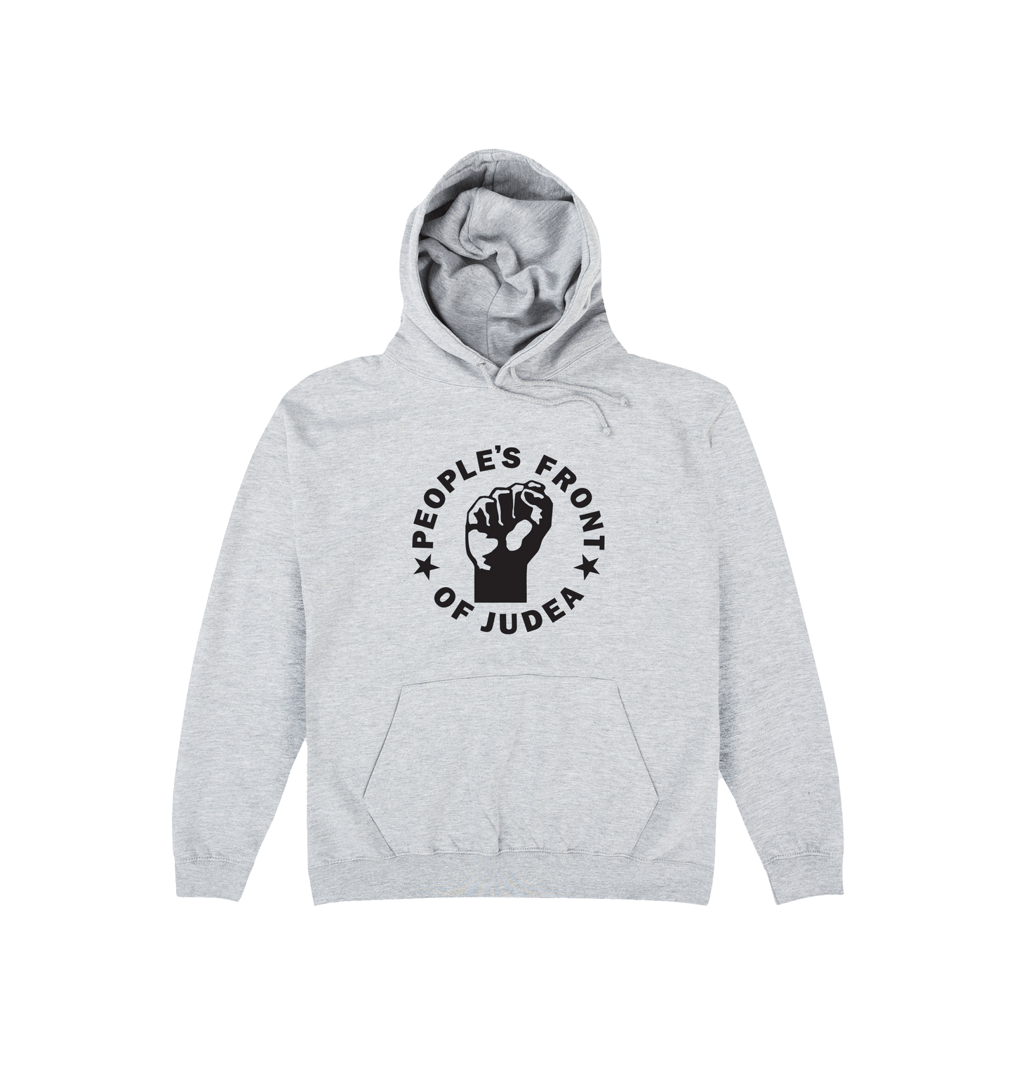 Heather Grey Printed Hoody Front