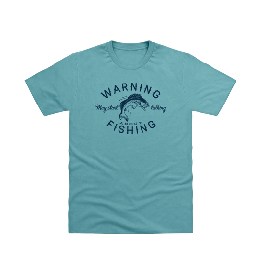 Warning Talking Fishing T Shirt