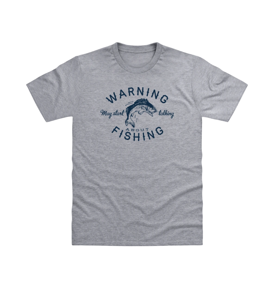 Warning Talking Fishing T Shirt