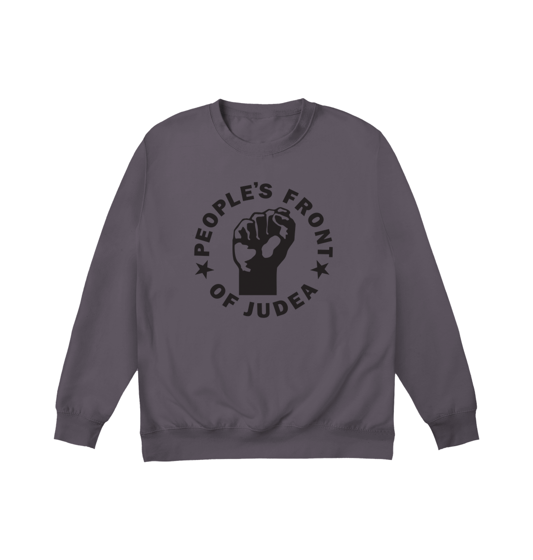 Steel Grey Printed Sweater Front