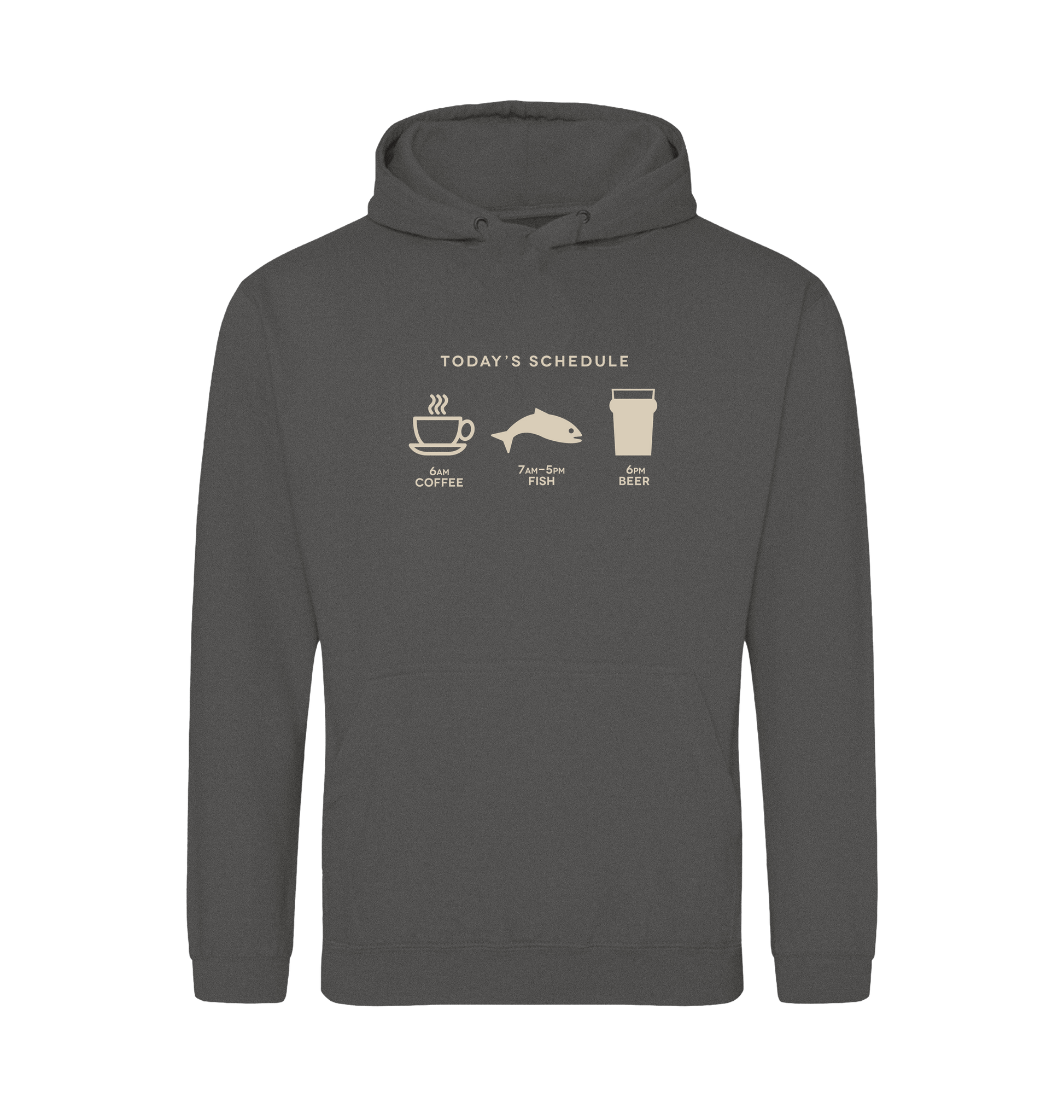 Charcoal Printed Hoody Front