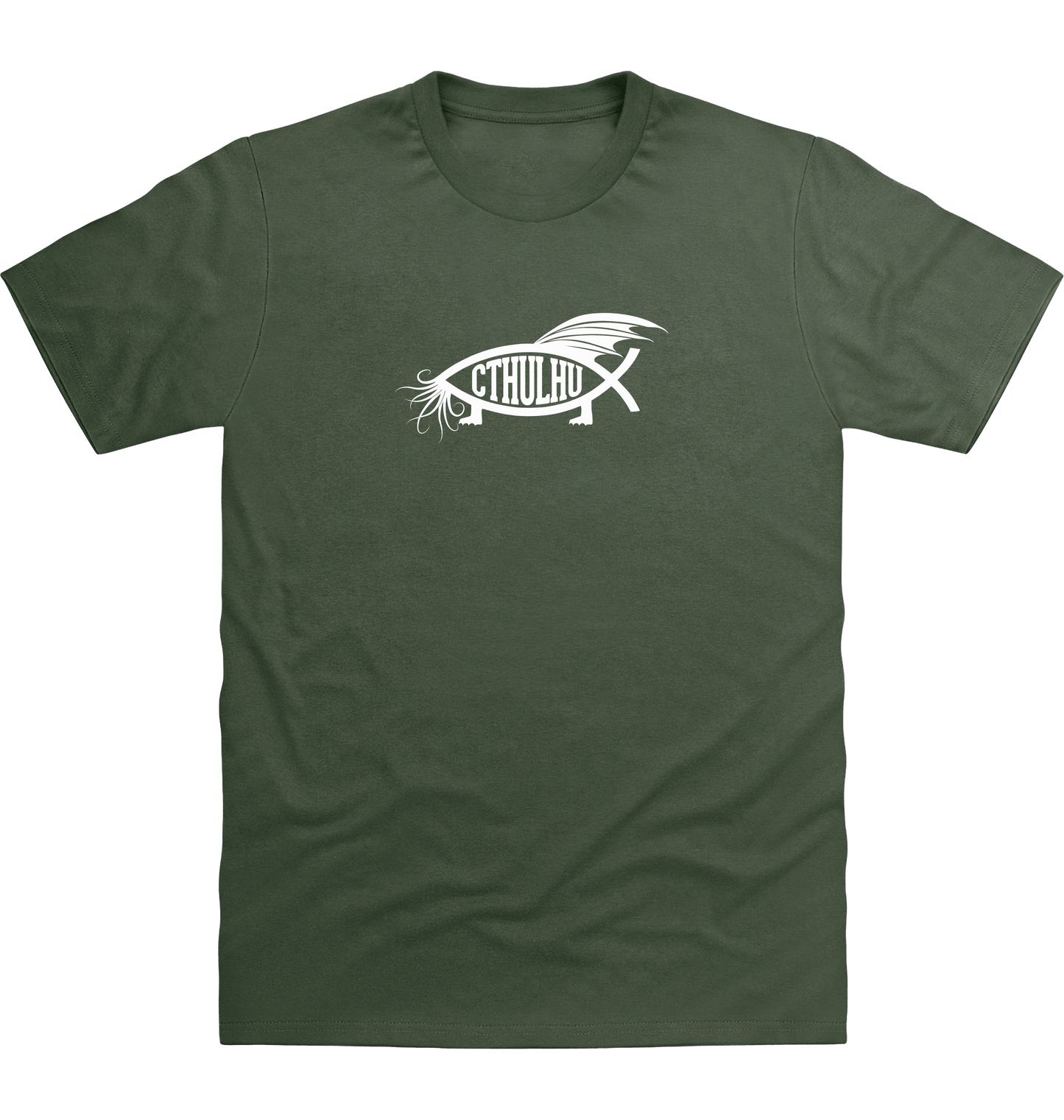 Earthy Green Printed T-shirt Front