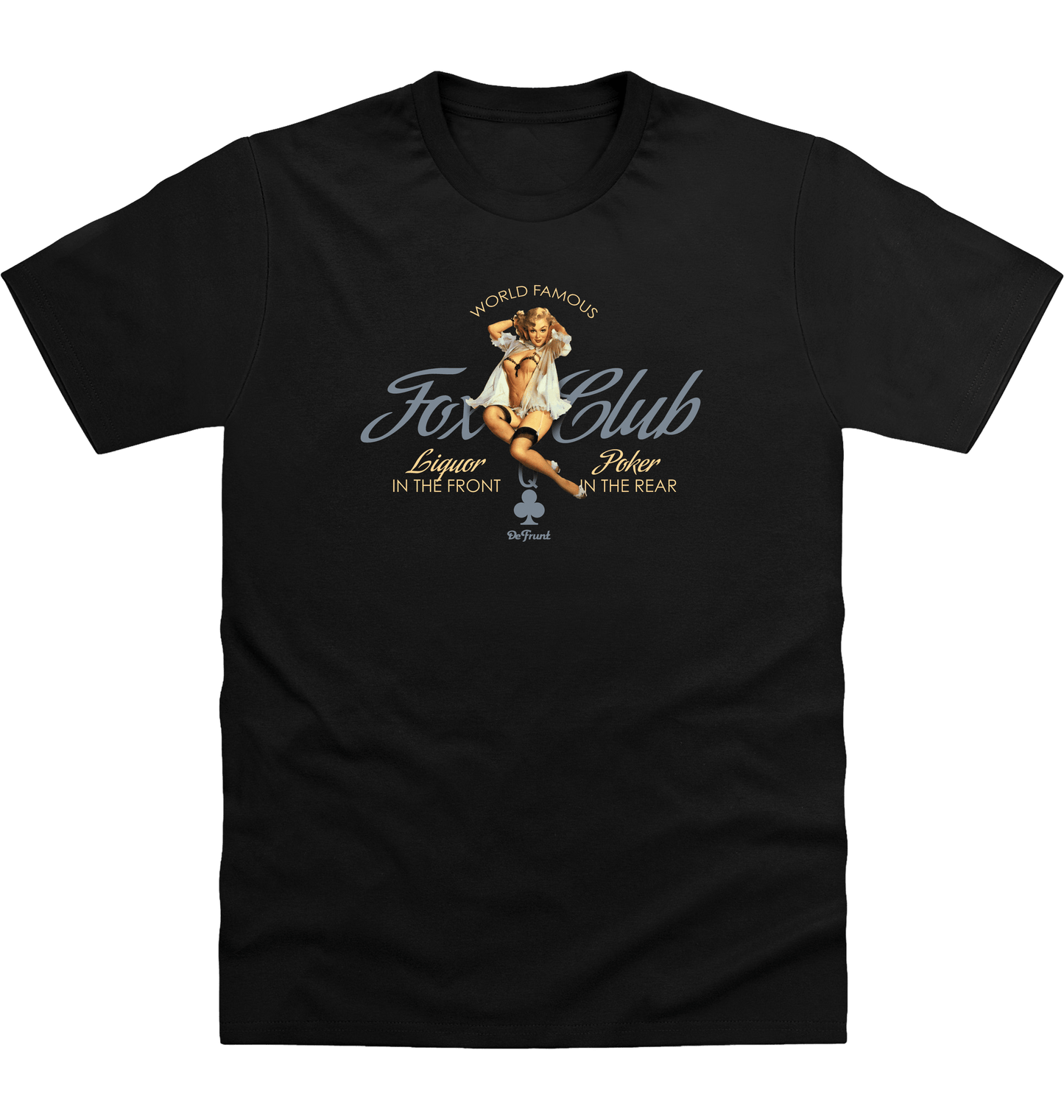 Deep Black Printed T-shirt Front