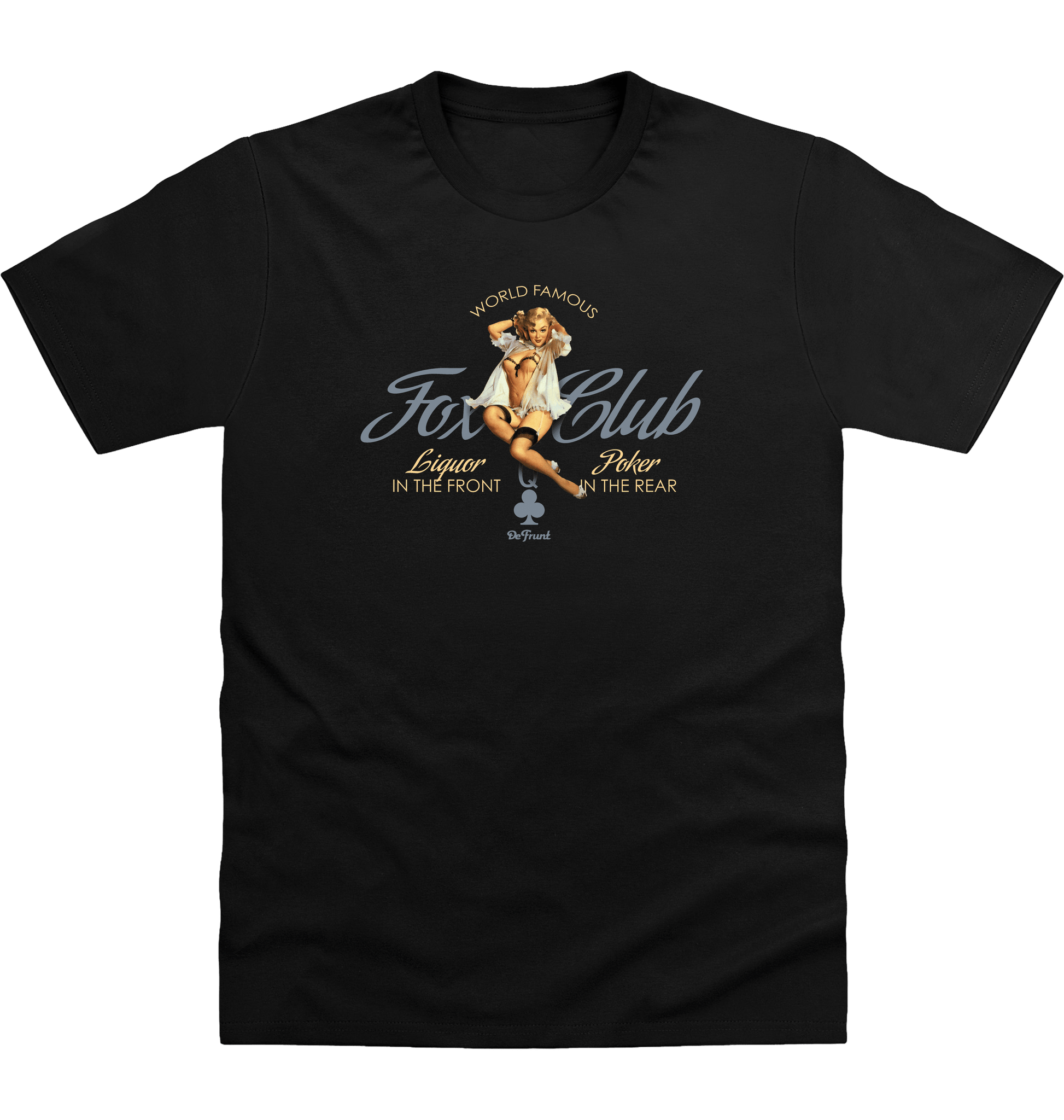 Deep Black Printed T-shirt Front