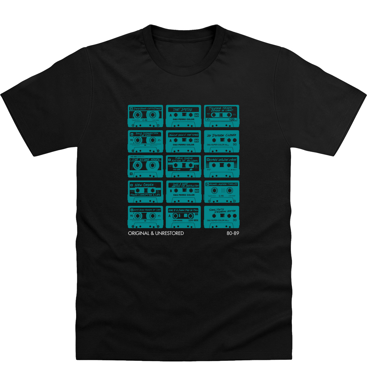 Deep Black Printed T-shirt Front