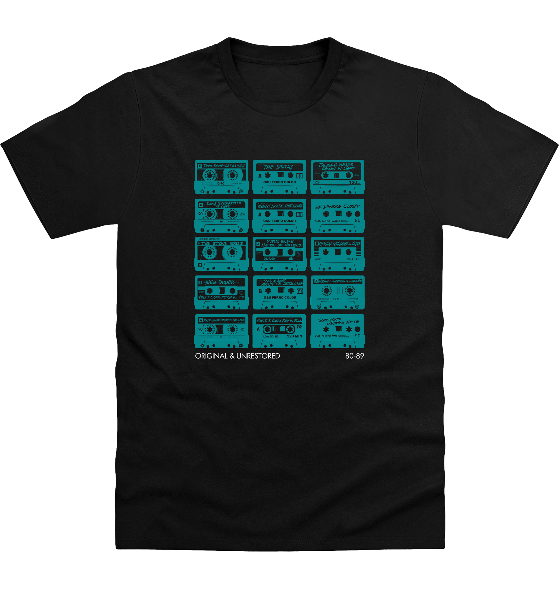 Deep Black Printed T-shirt Front