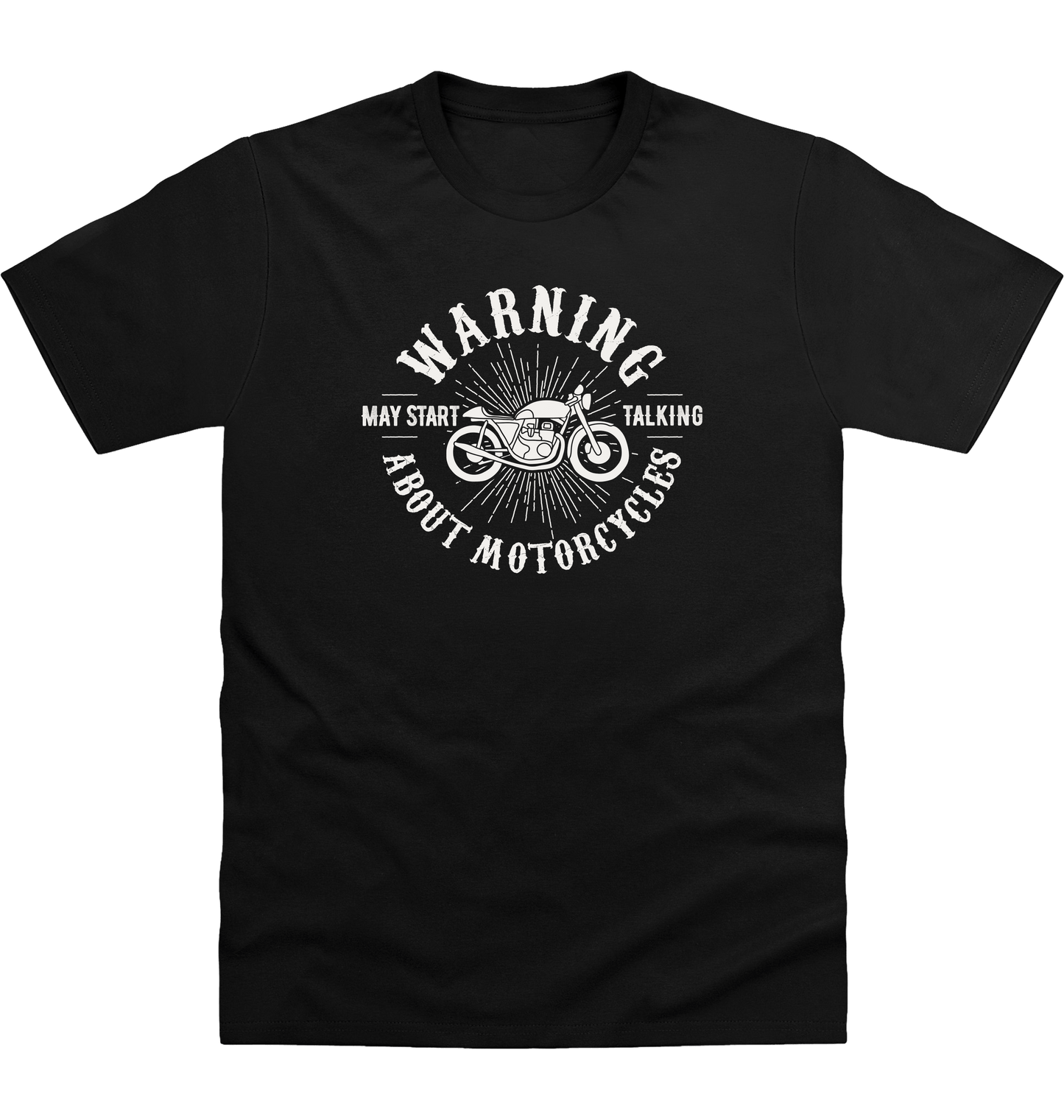 Deep Black Printed T-shirt Front