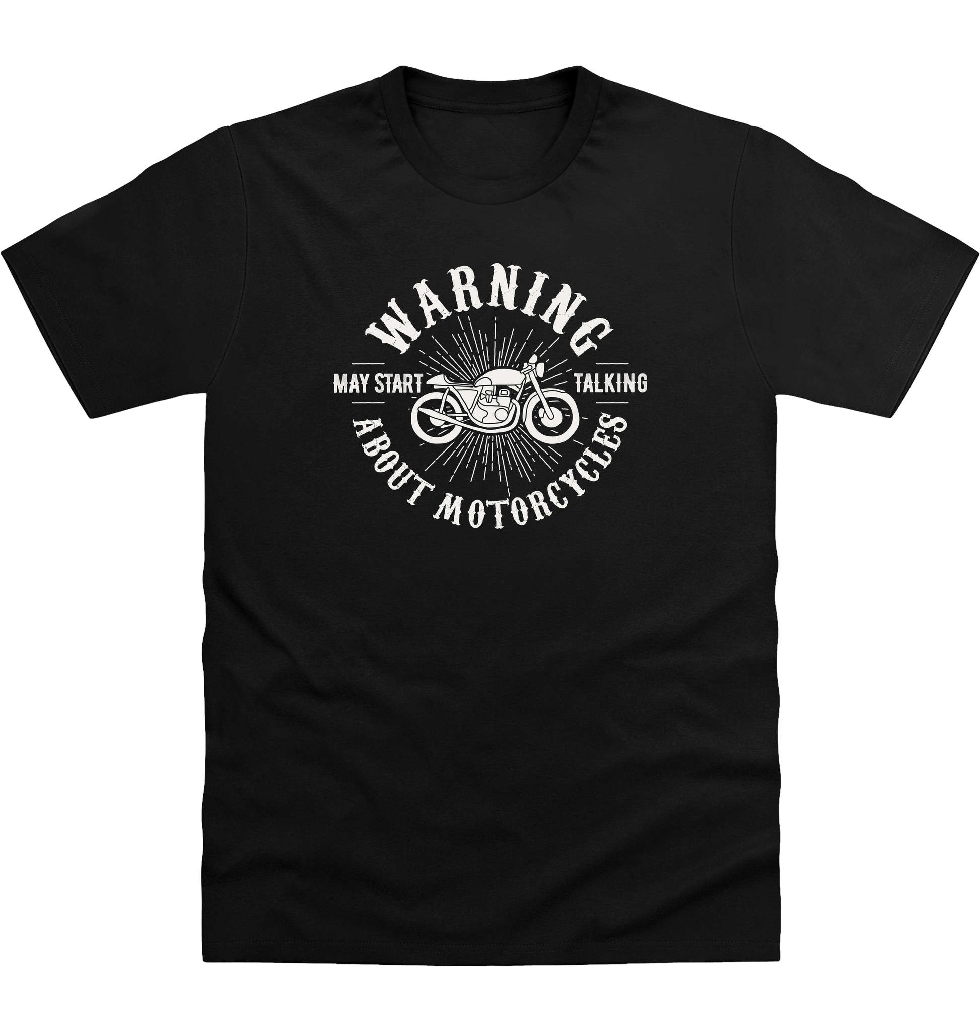 Deep Black Printed T-shirt Front
