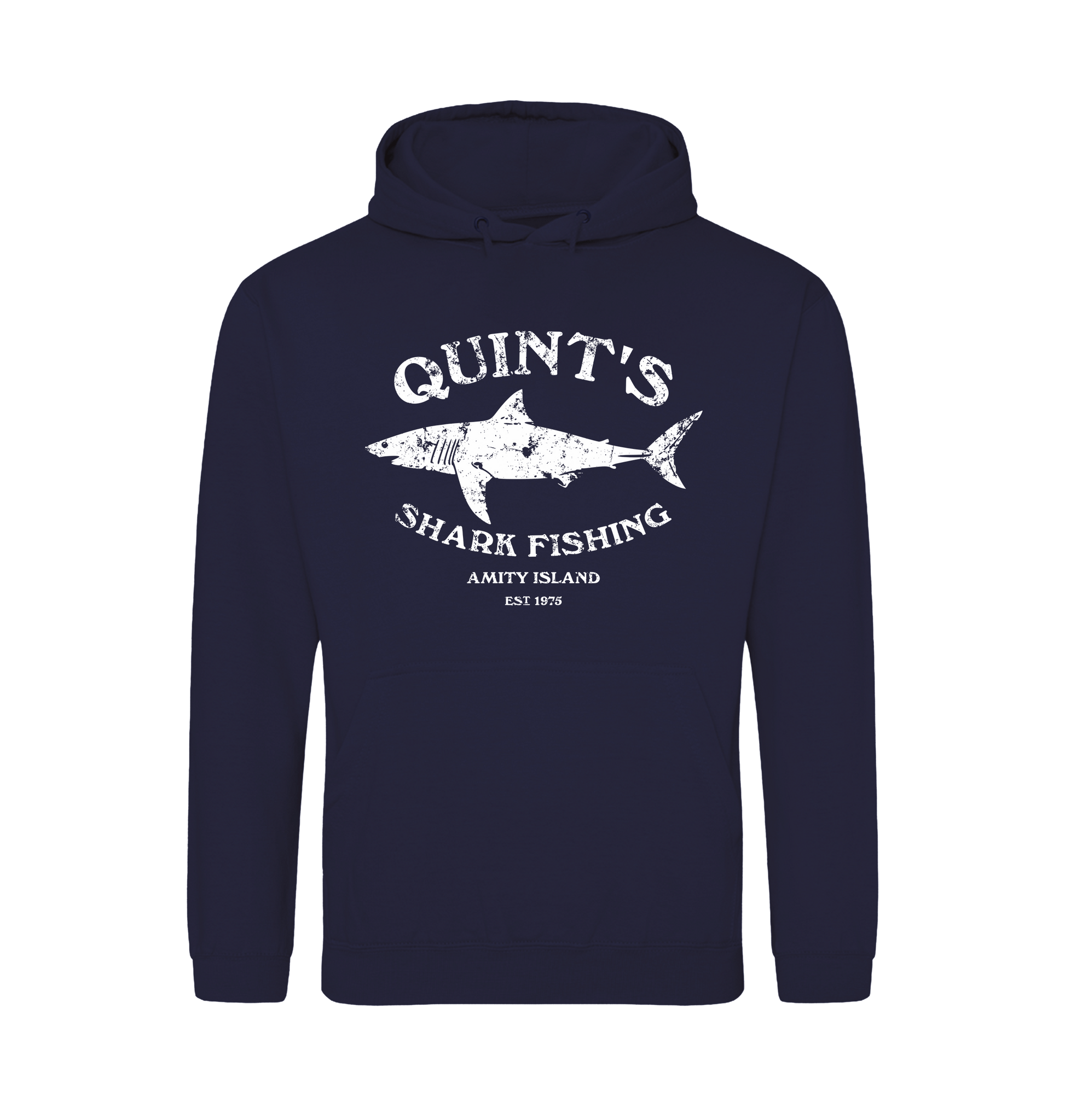 Oxford Navy Printed Hoody Front