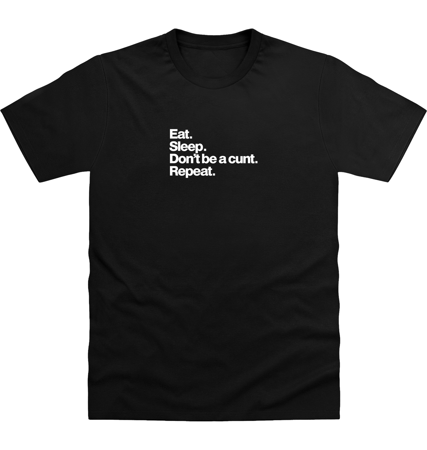 Deep Black Printed T-shirt Front