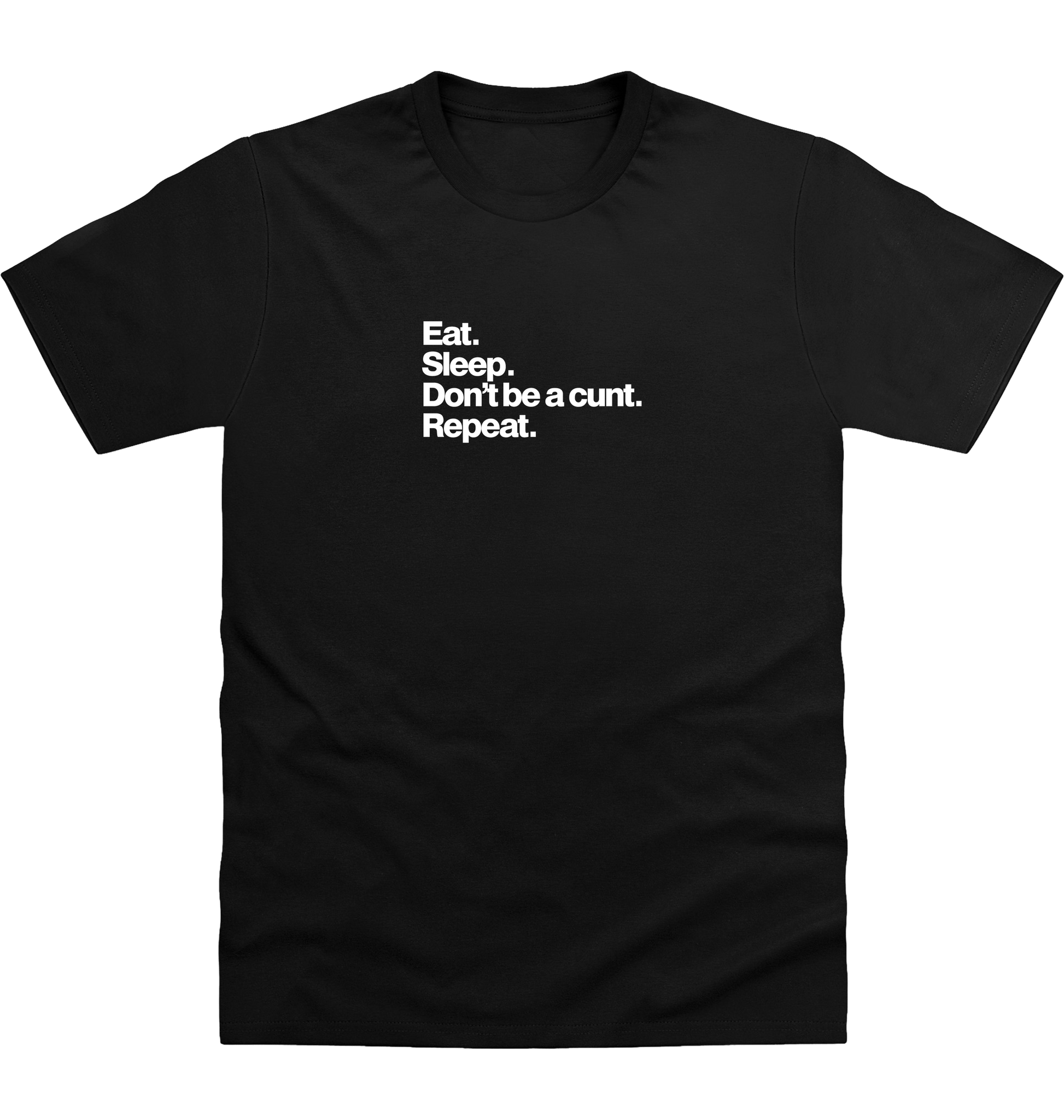 Deep Black Printed T-shirt Front