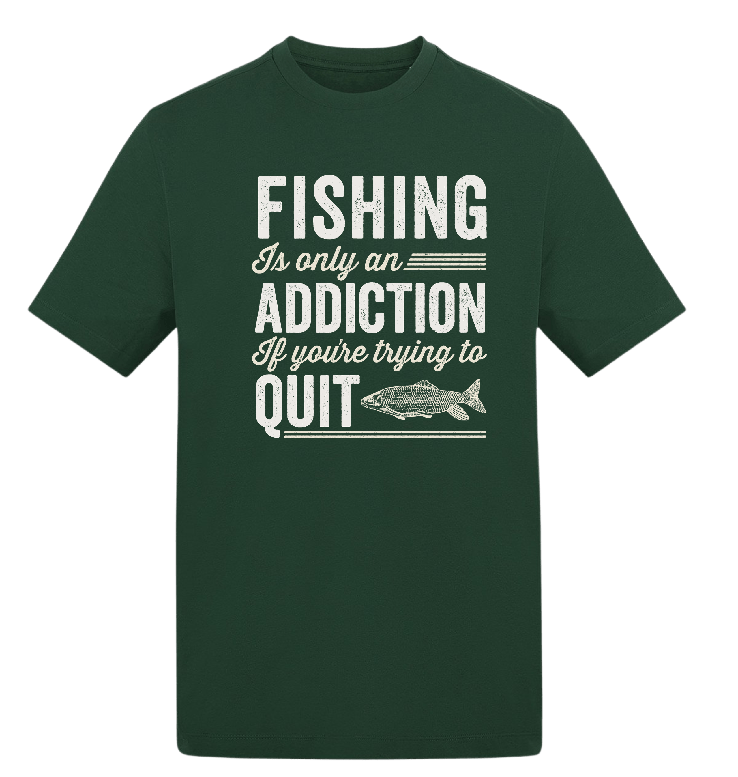 Bottle Green Printed T-shirt Front