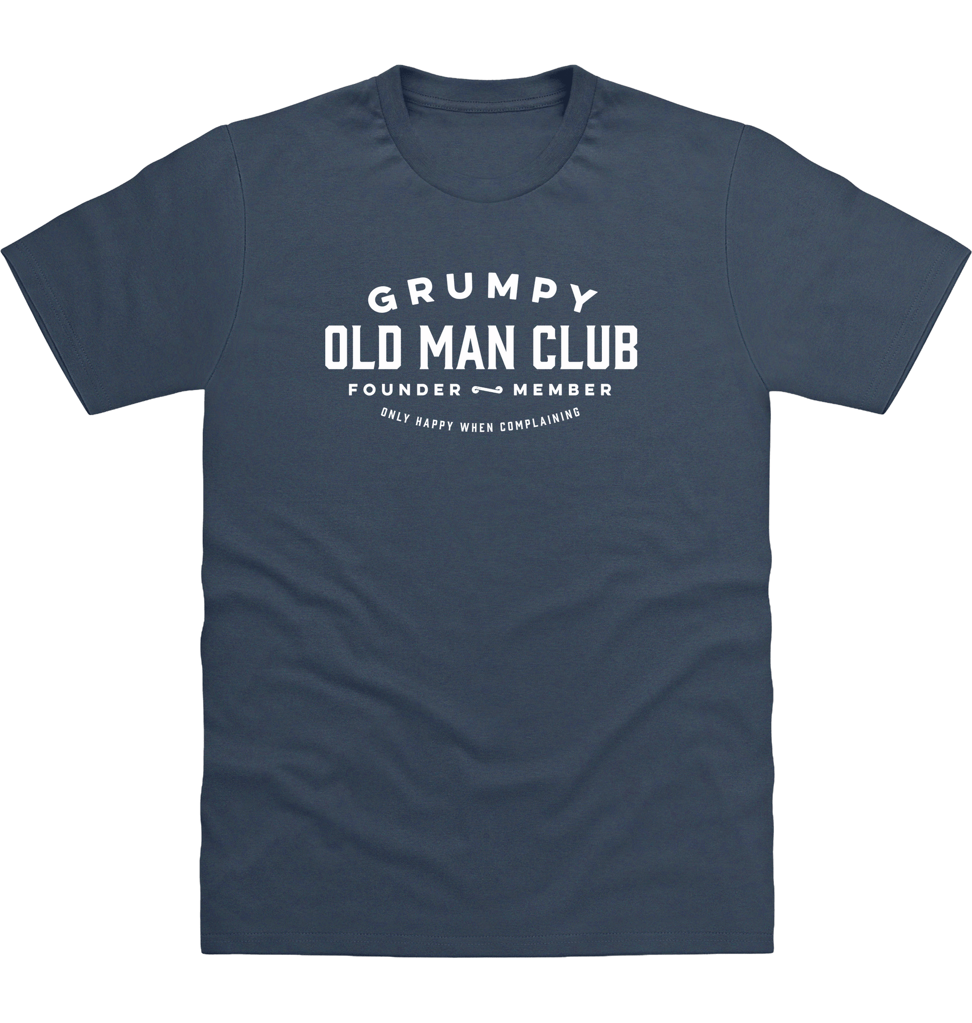 Airforce Blue Printed T-shirt Front