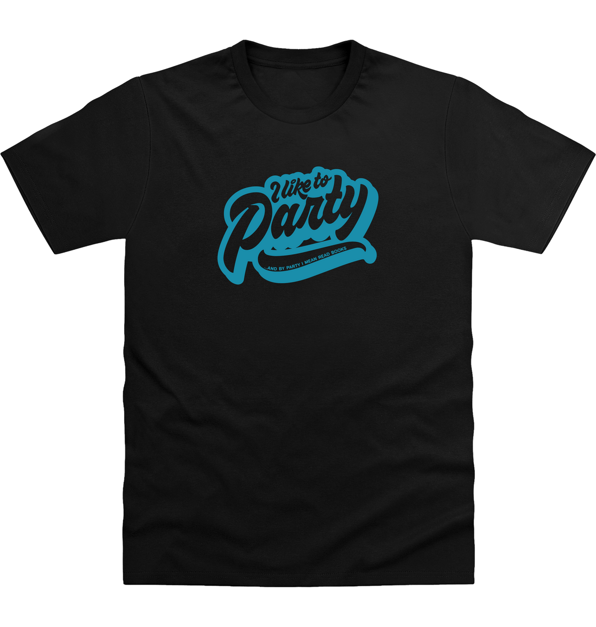 Deep Black Printed T-shirt Front