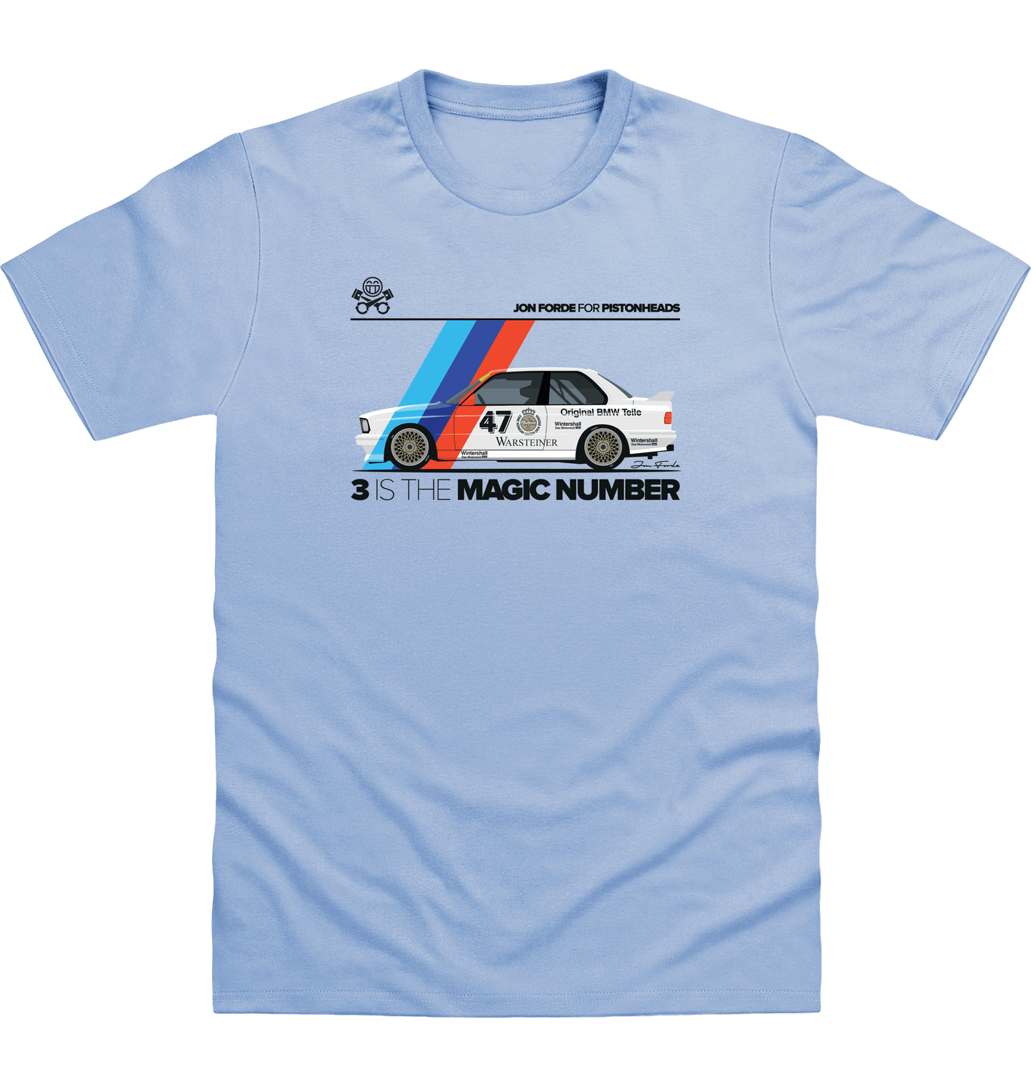 Sky Blue Printed T-shirt Front