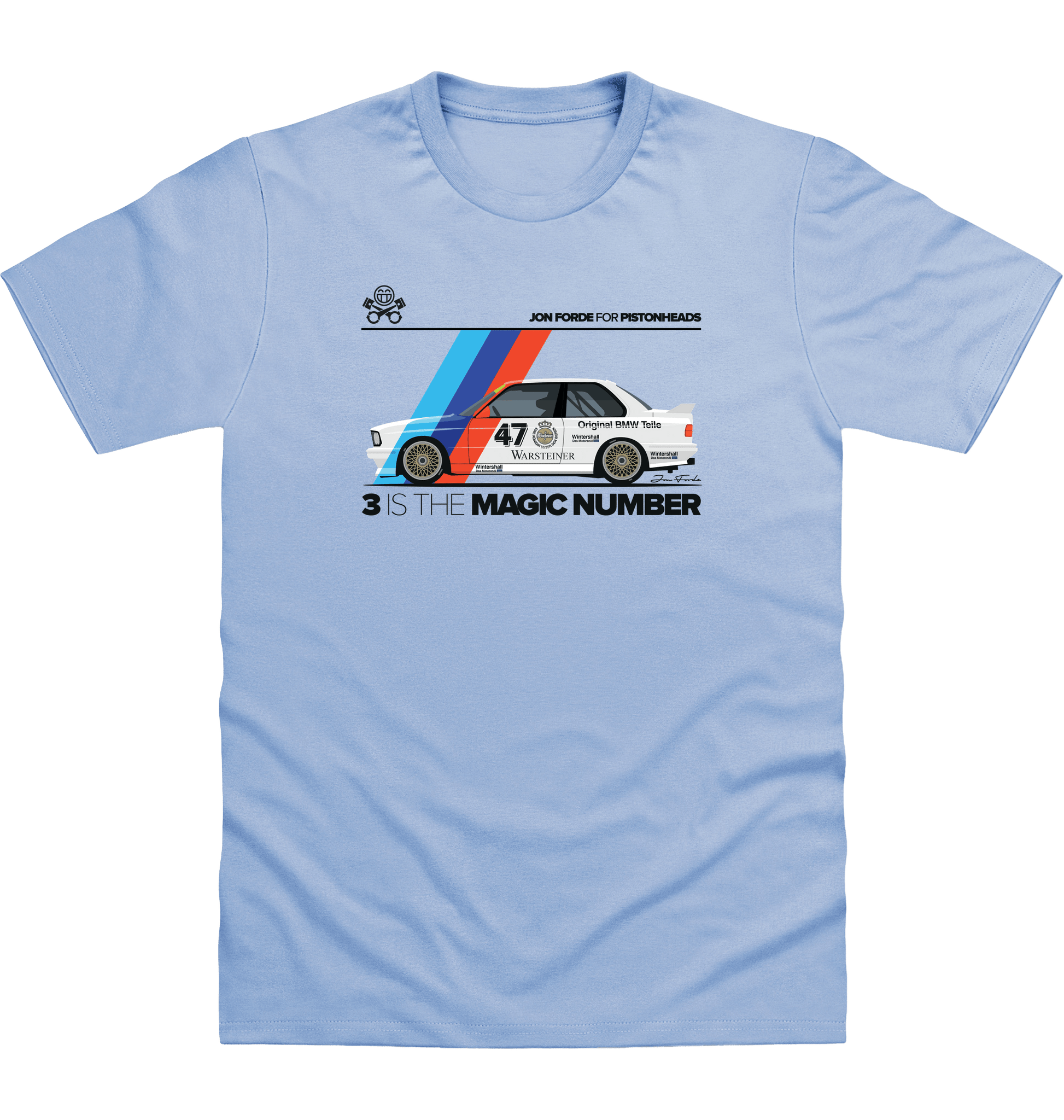 Sky Blue Printed T-shirt Front