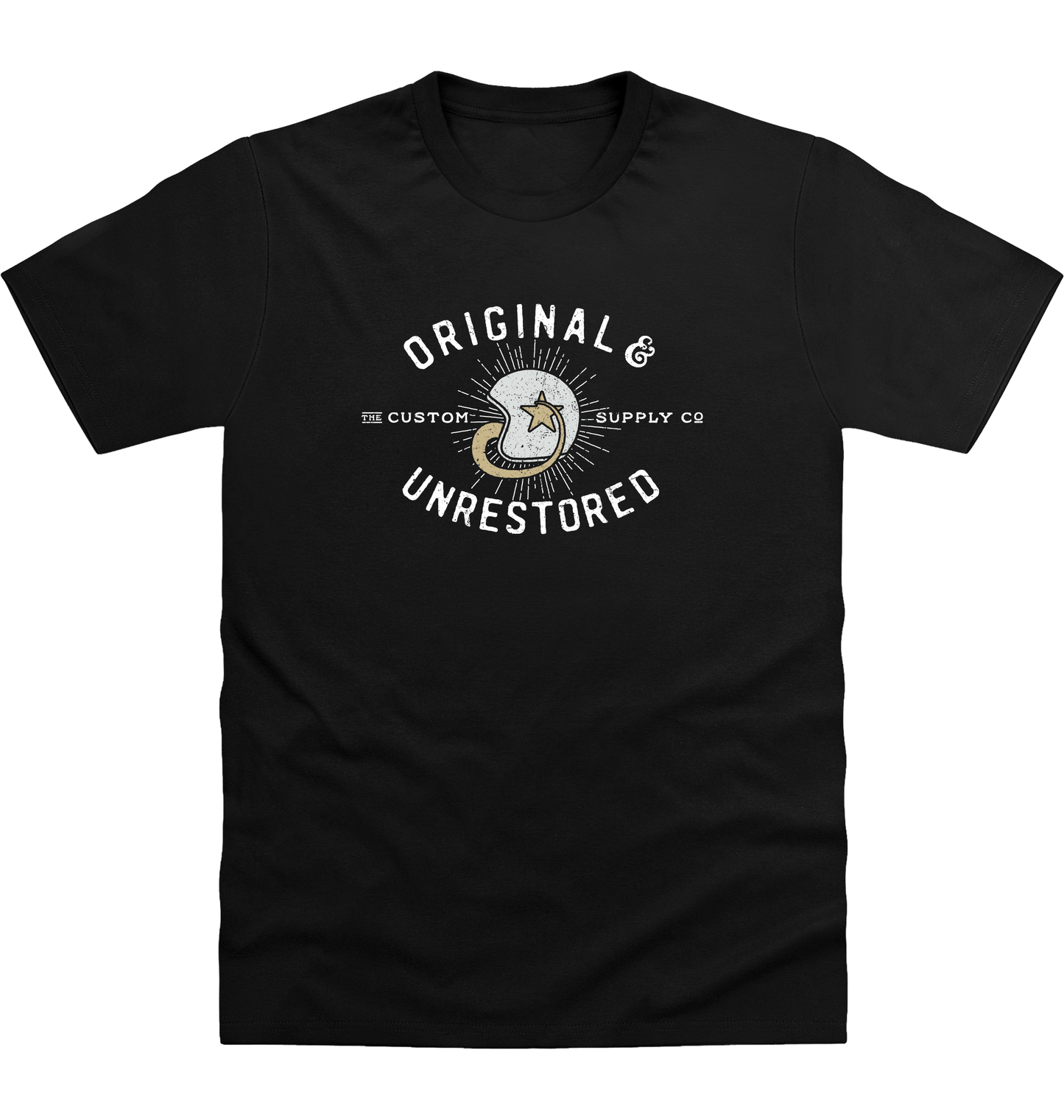 Deep Black Printed T-shirt Front