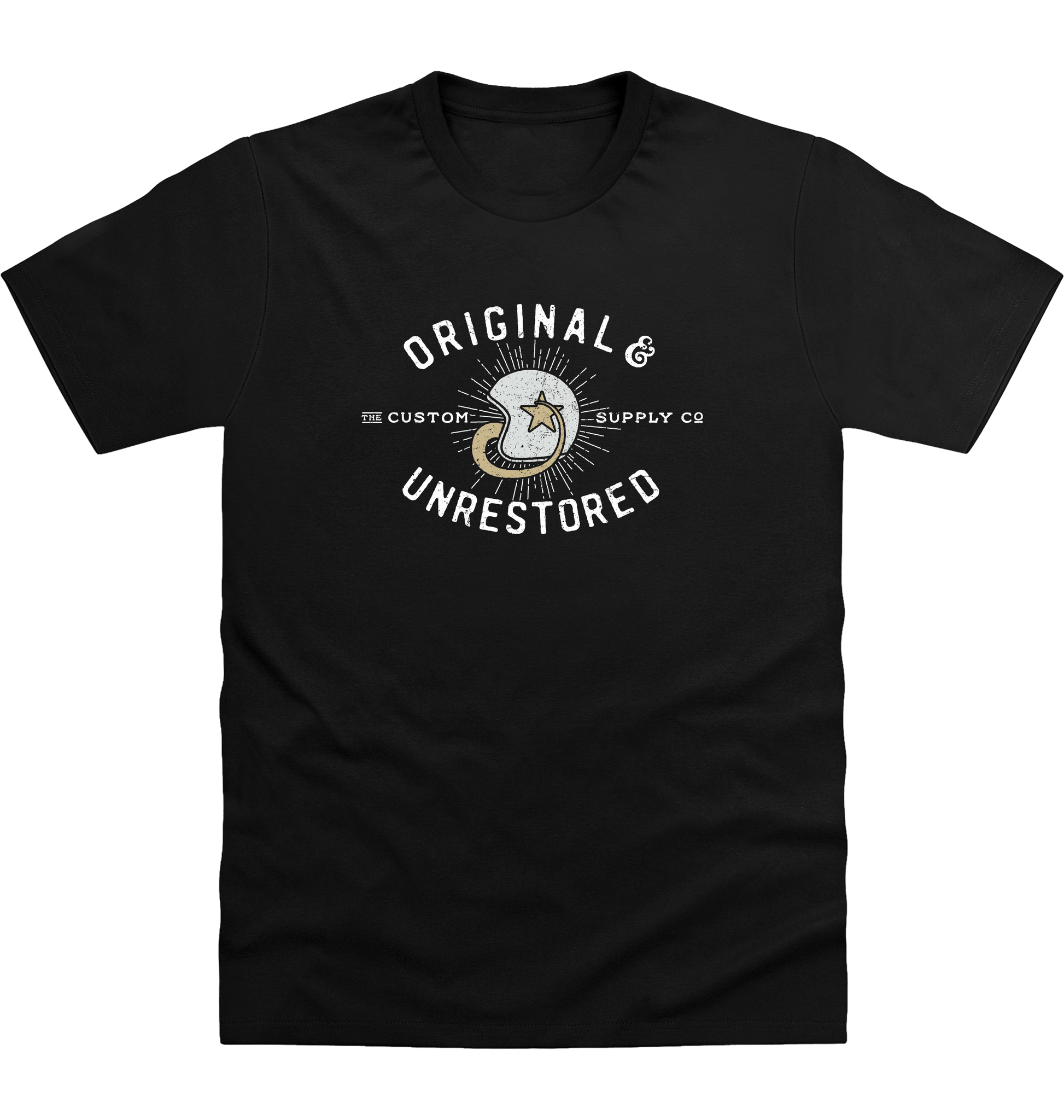 Deep Black Printed T-shirt Front