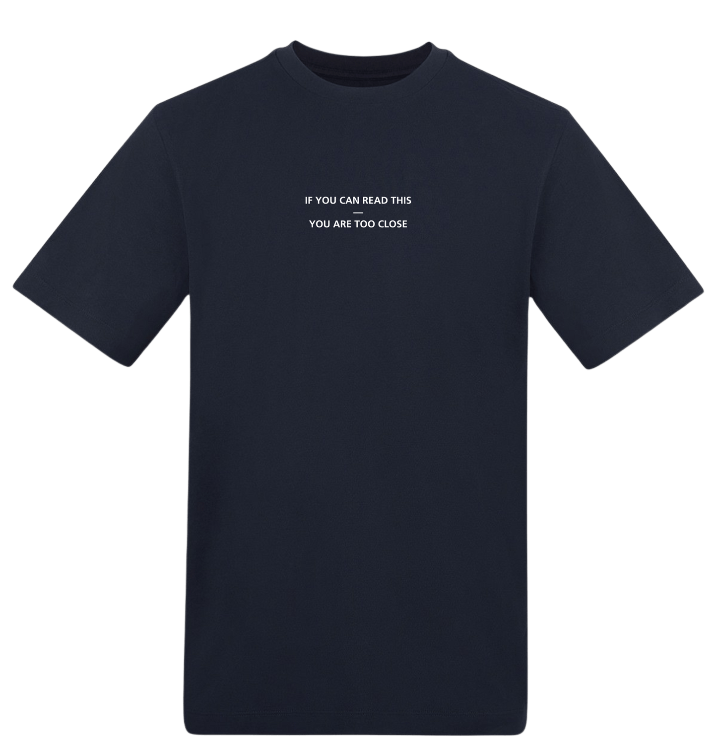 New French Navy Printed T-shirt Front