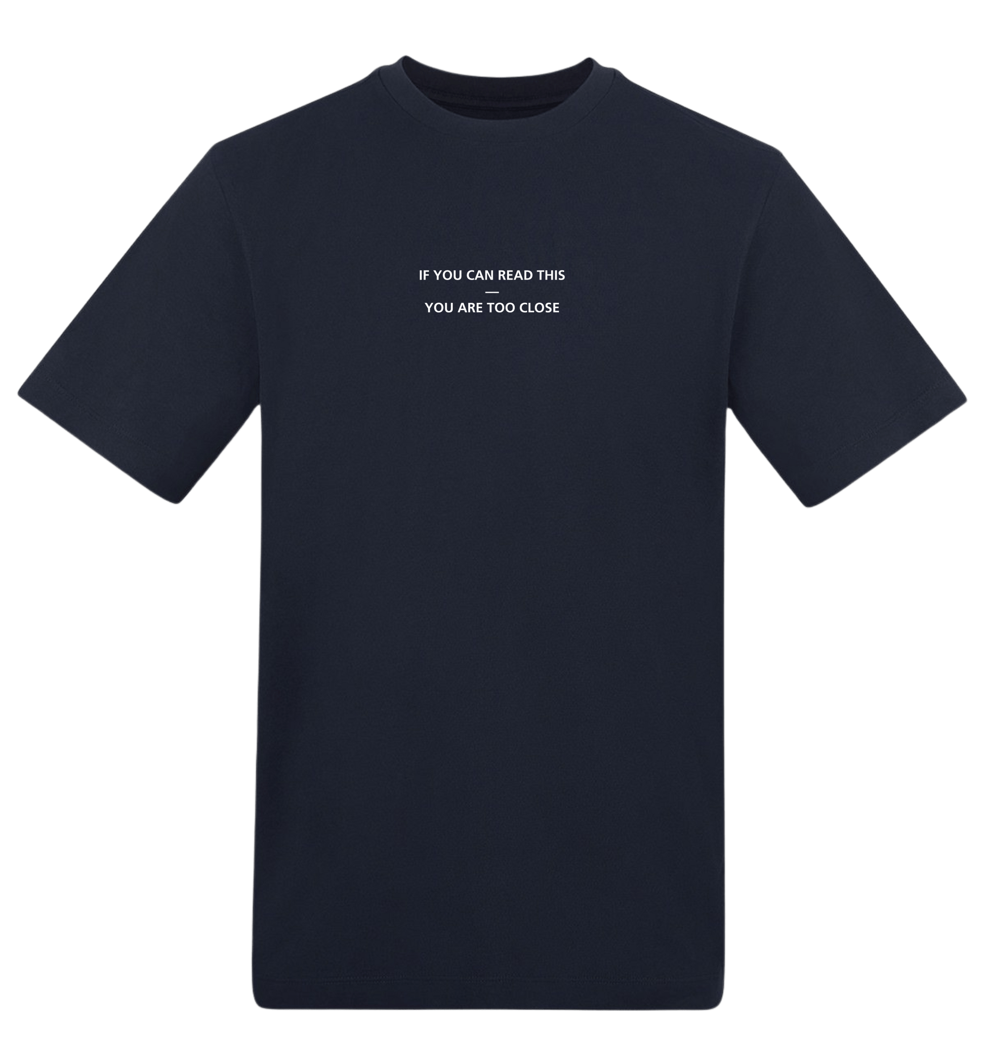 New French Navy Printed T-shirt Front