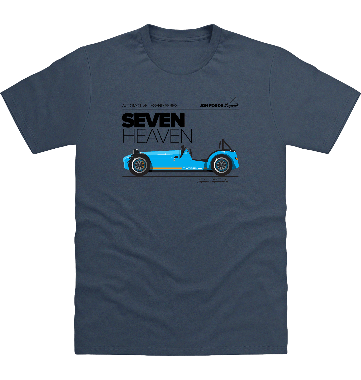 Airforce Blue Printed T-shirt Front
