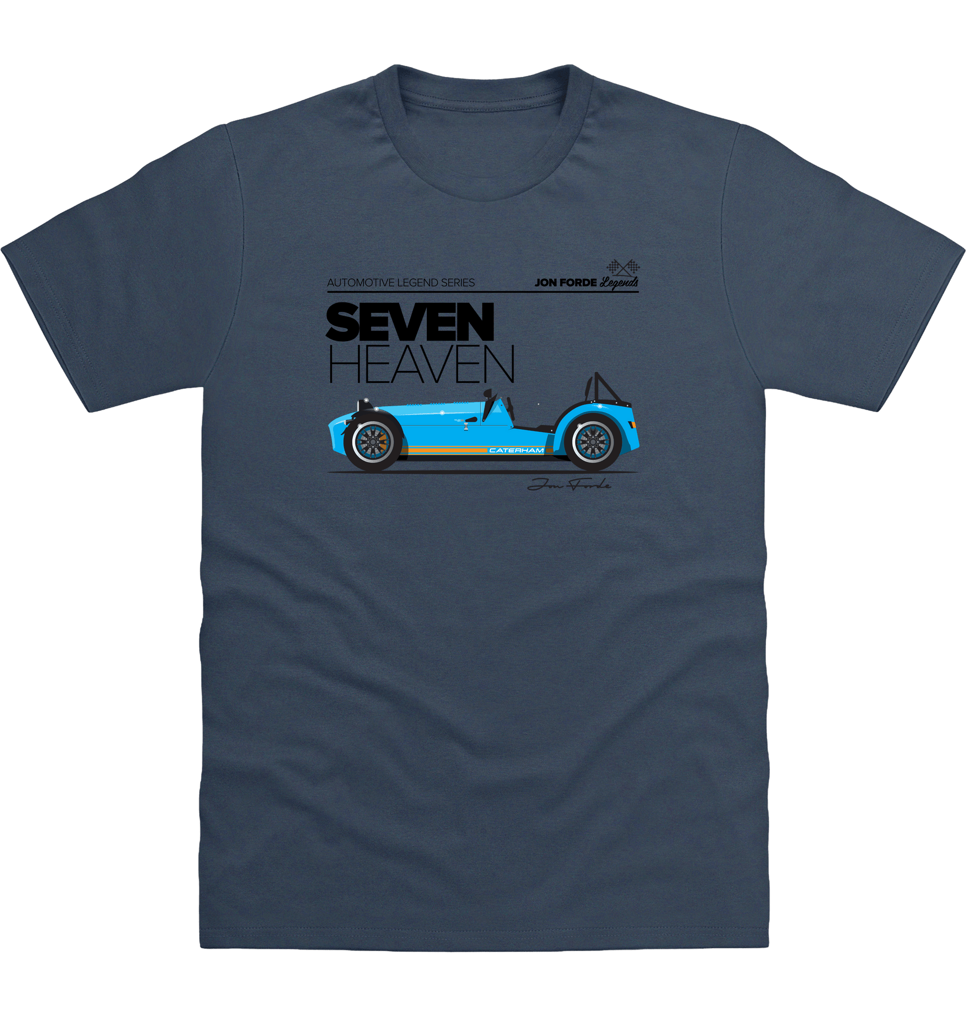 Airforce Blue Printed T-shirt Front