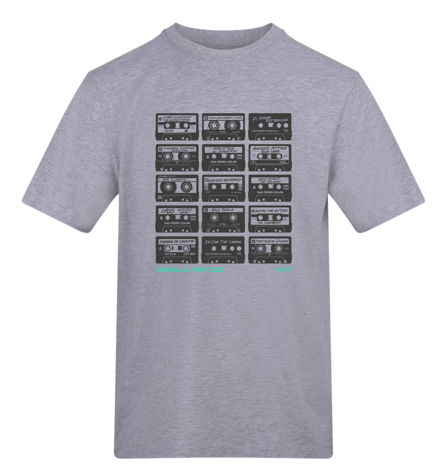 Heather Grey Printed T-shirt Front