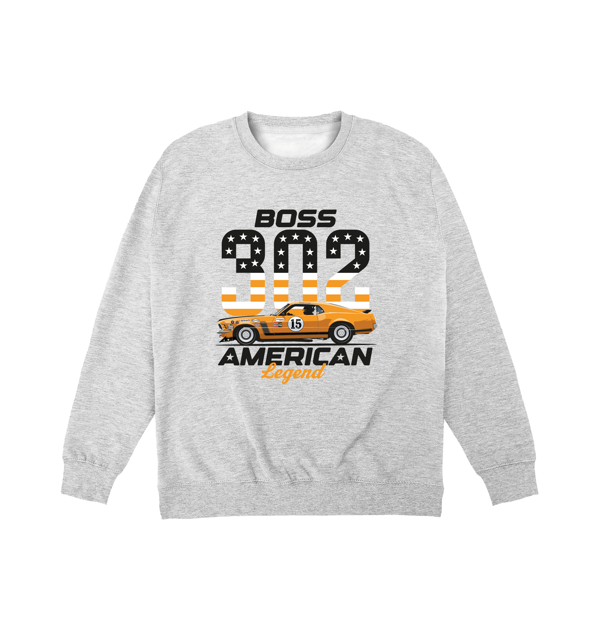 Heather Grey Printed Sweater Front