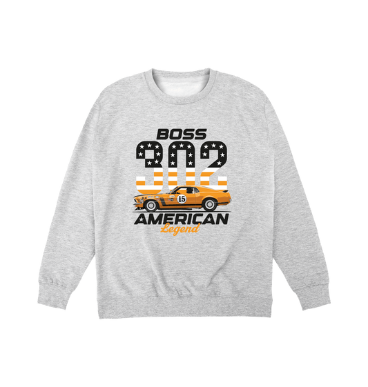 Heather Grey Printed Sweater Front