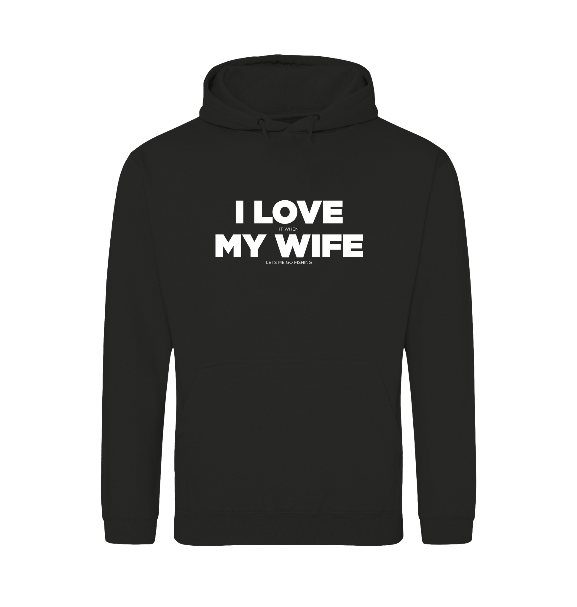 Jet Black Printed Hoody Front