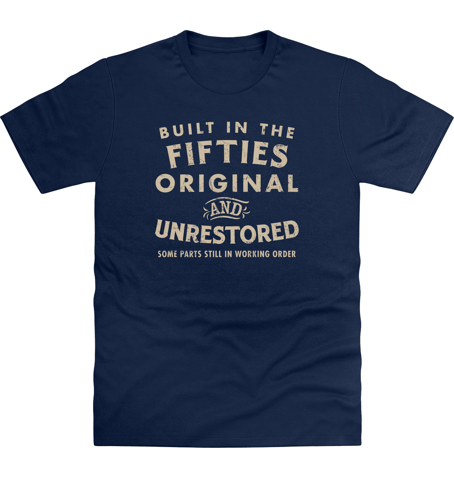 New French Navy Printed T-shirt Front