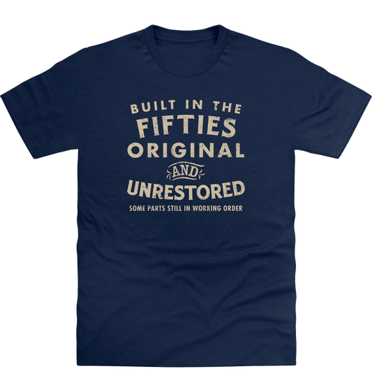 New French Navy Printed T-shirt Front