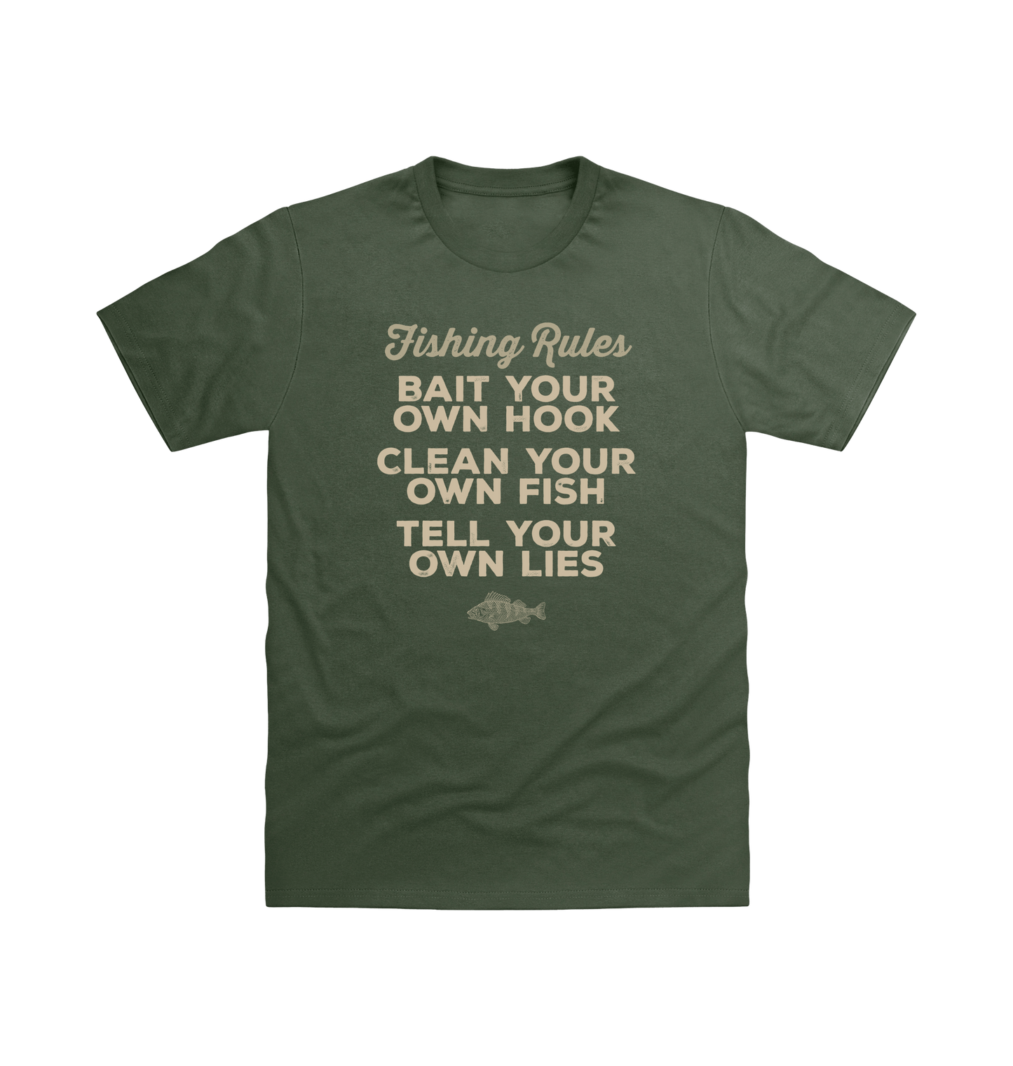 Earthy Green Printed T-shirt Front