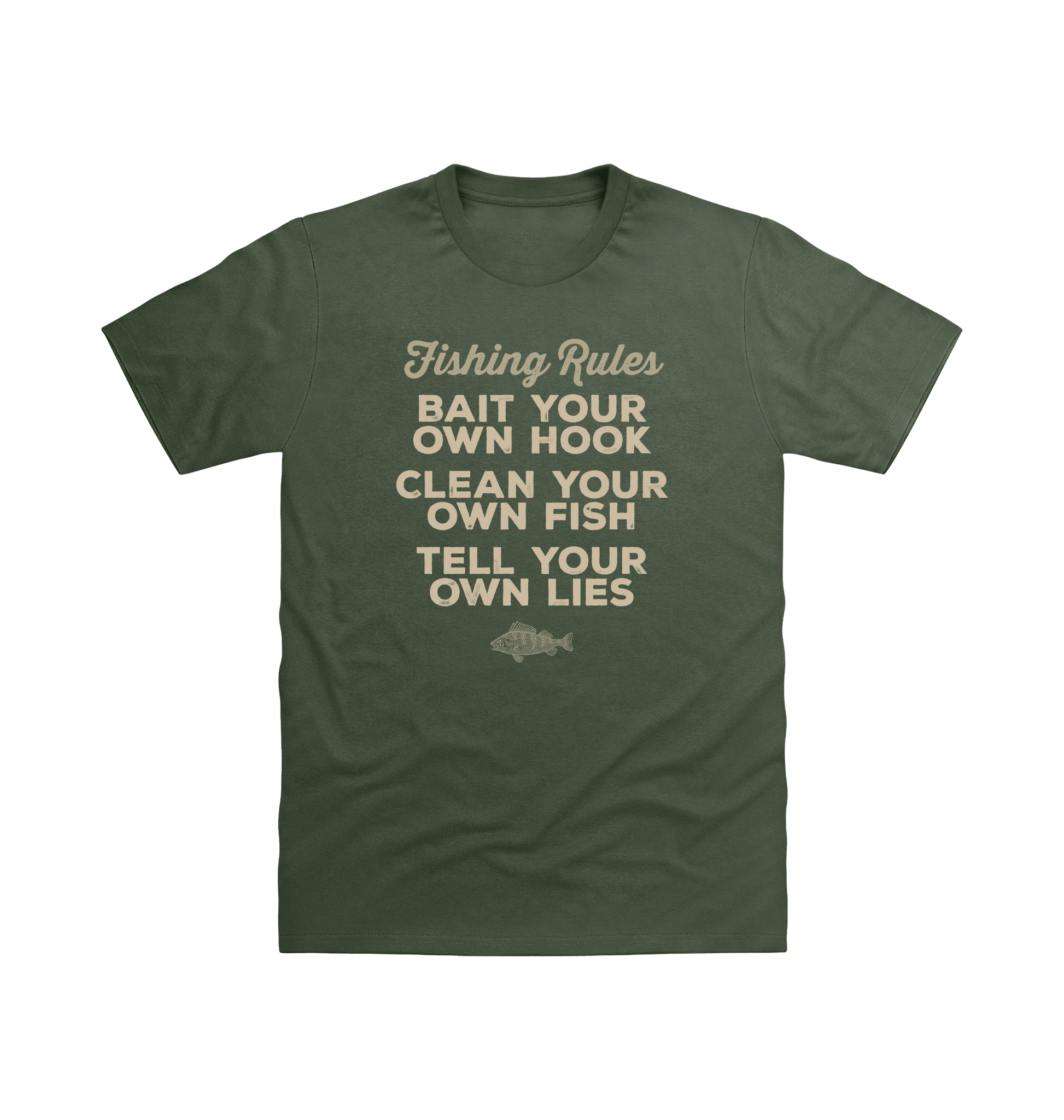 Earthy Green Printed T-shirt Front