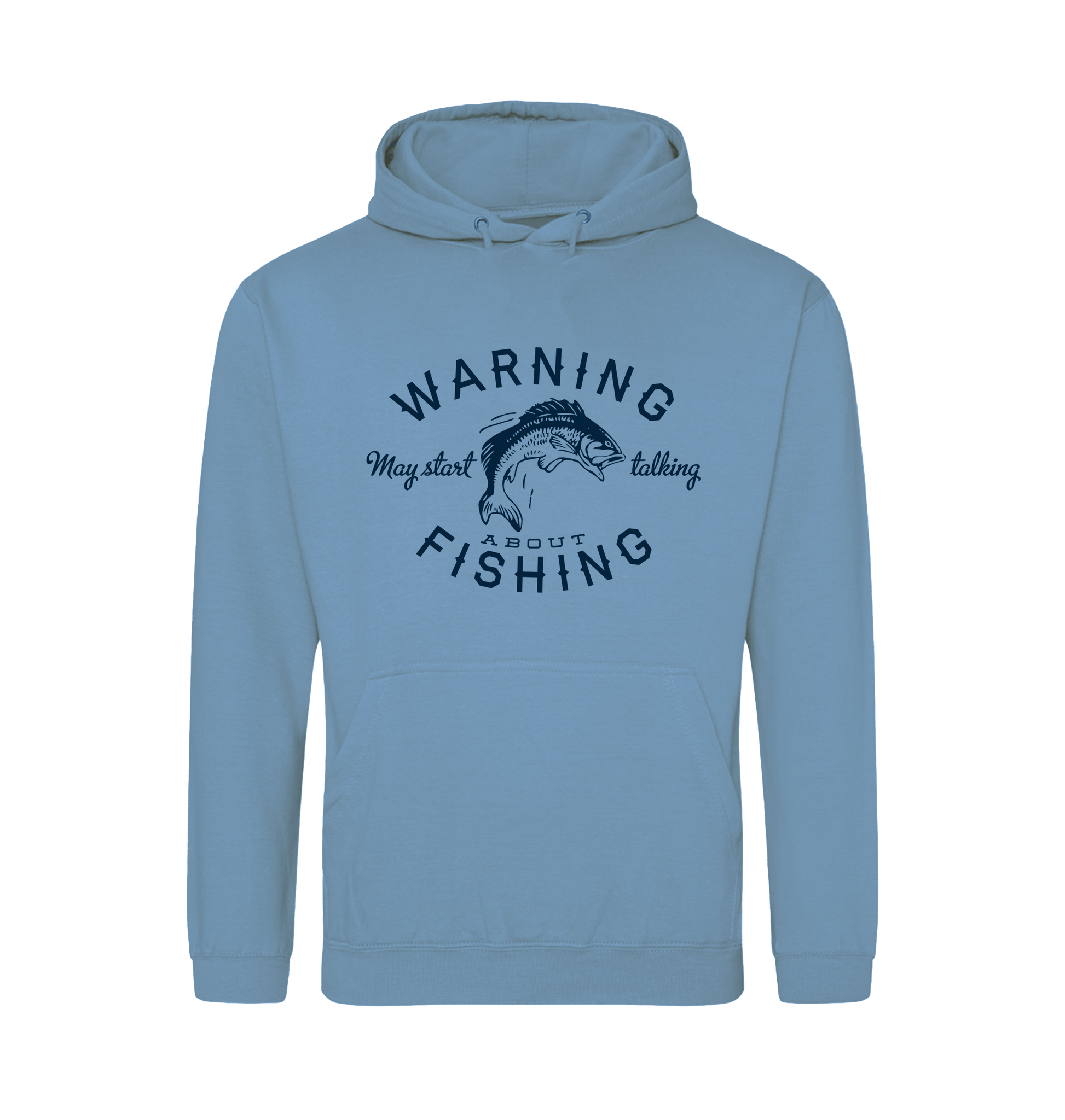 Atlantic Blue Printed Hoody Front