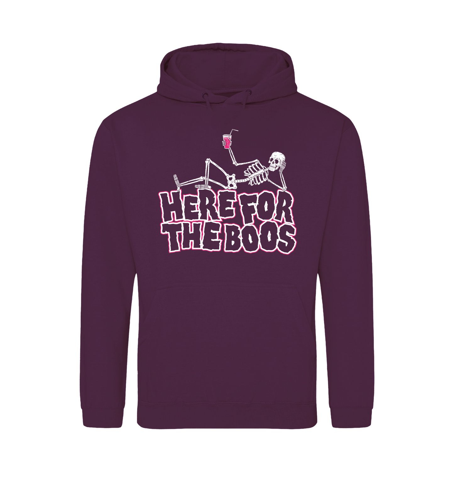 Plum Printed Hoody Front
