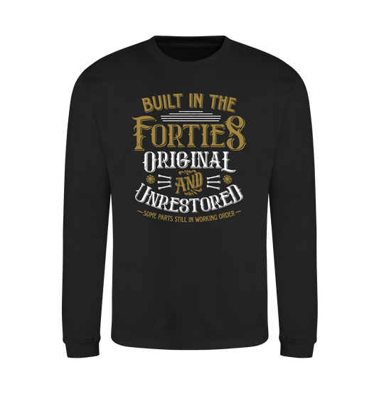 Jet Black Printed Sweater Front