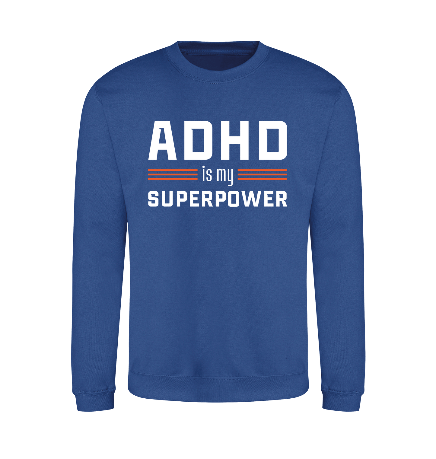 Royal Blue Printed Sweater Front