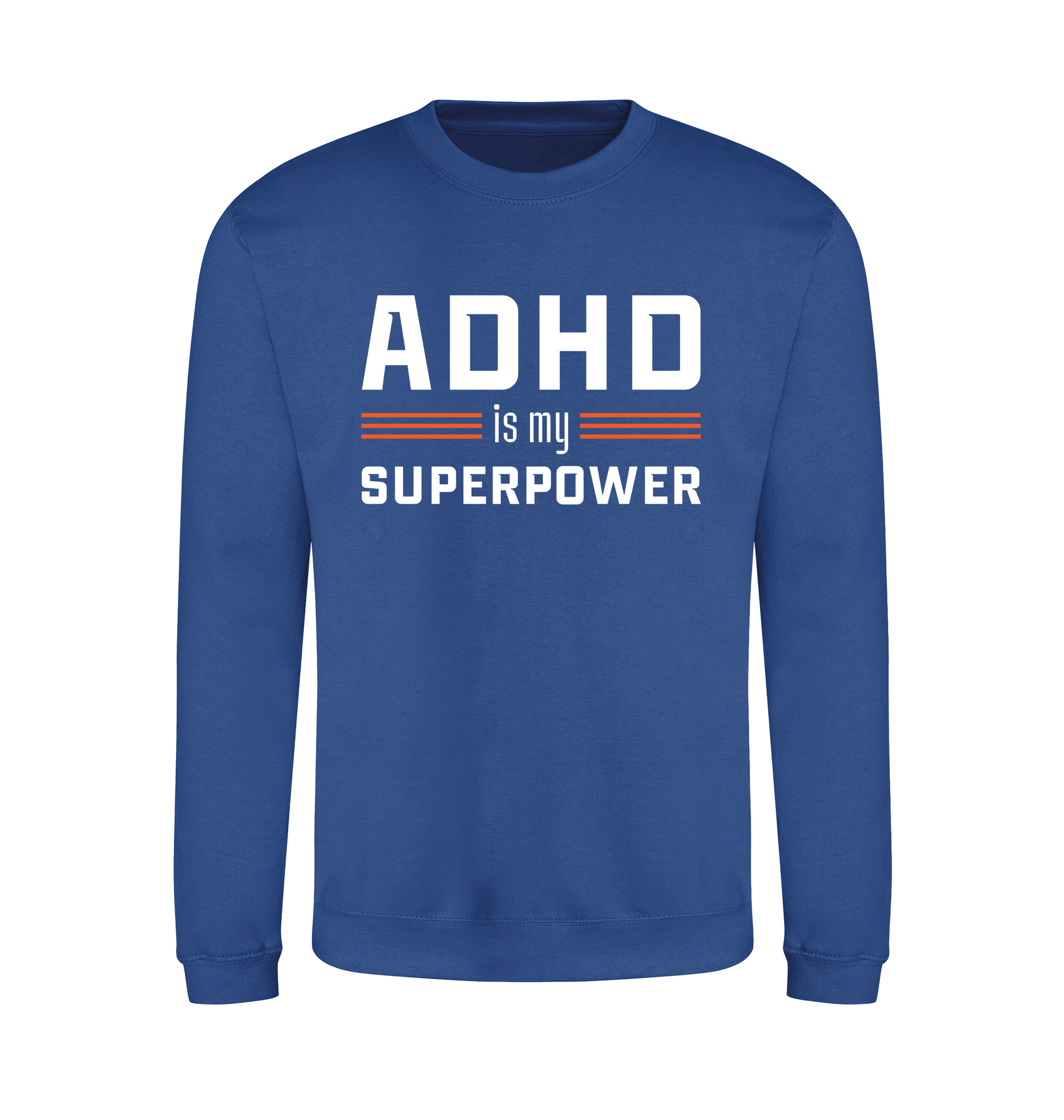 Royal Blue Printed Sweater Front