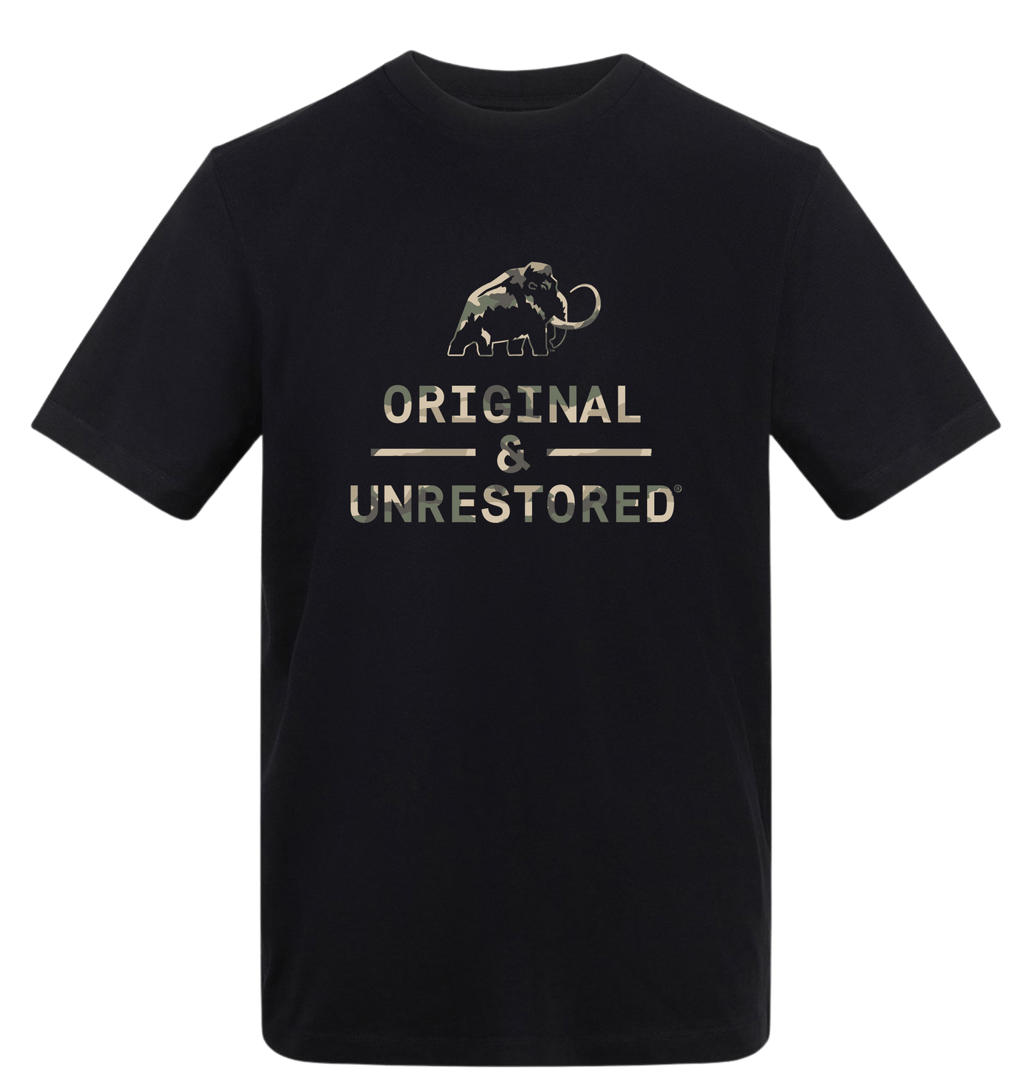 Deep Black Printed T-shirt Front