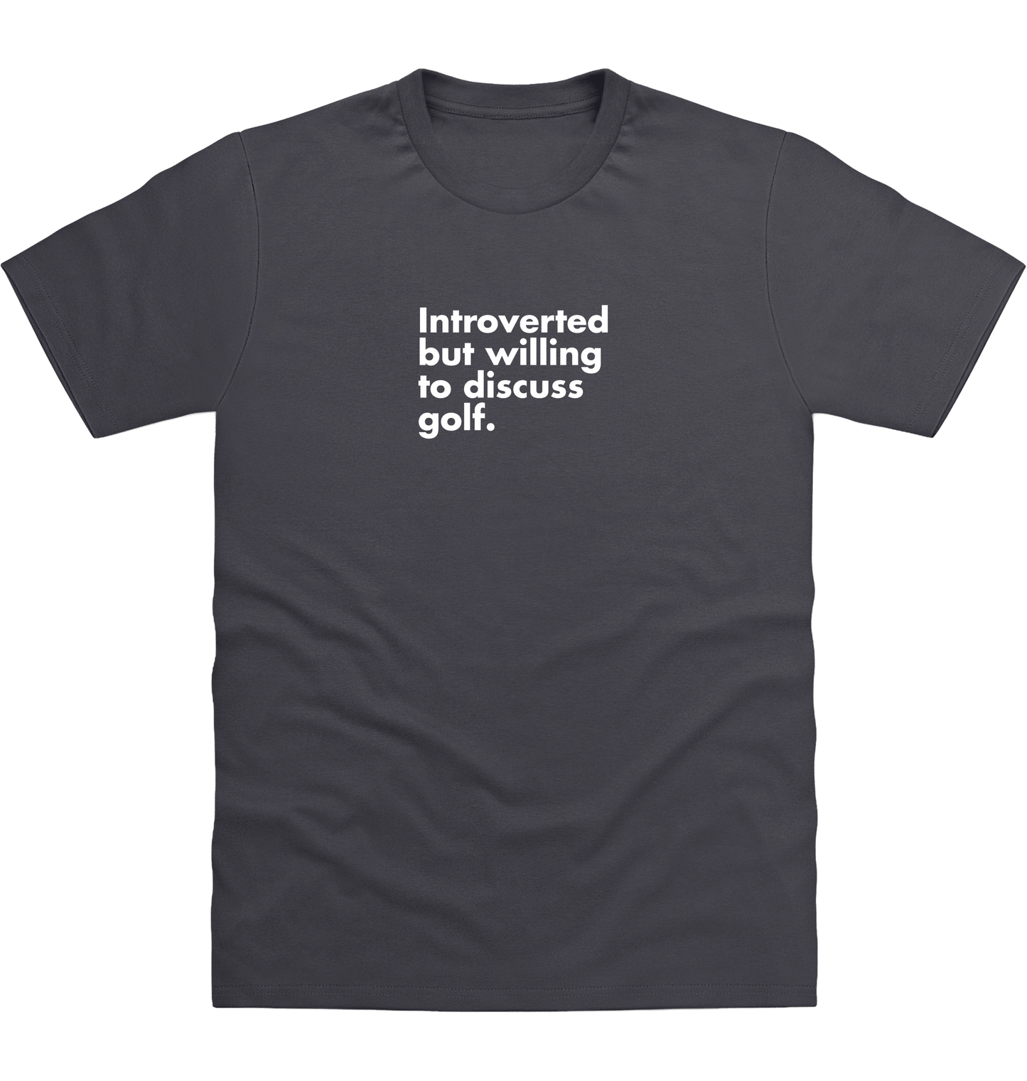 Solid Charcoal Printed T-shirt Front