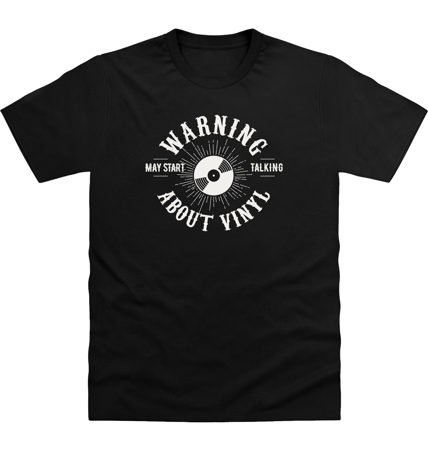 Deep Black Printed T-shirt Front