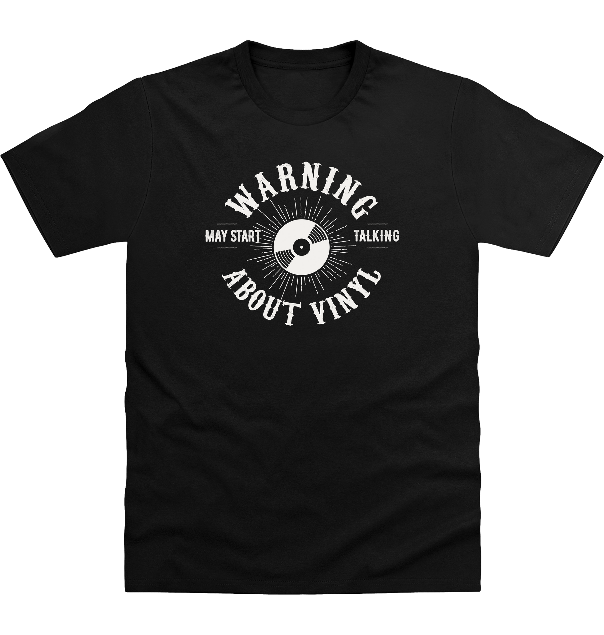 Deep Black Printed T-shirt Front