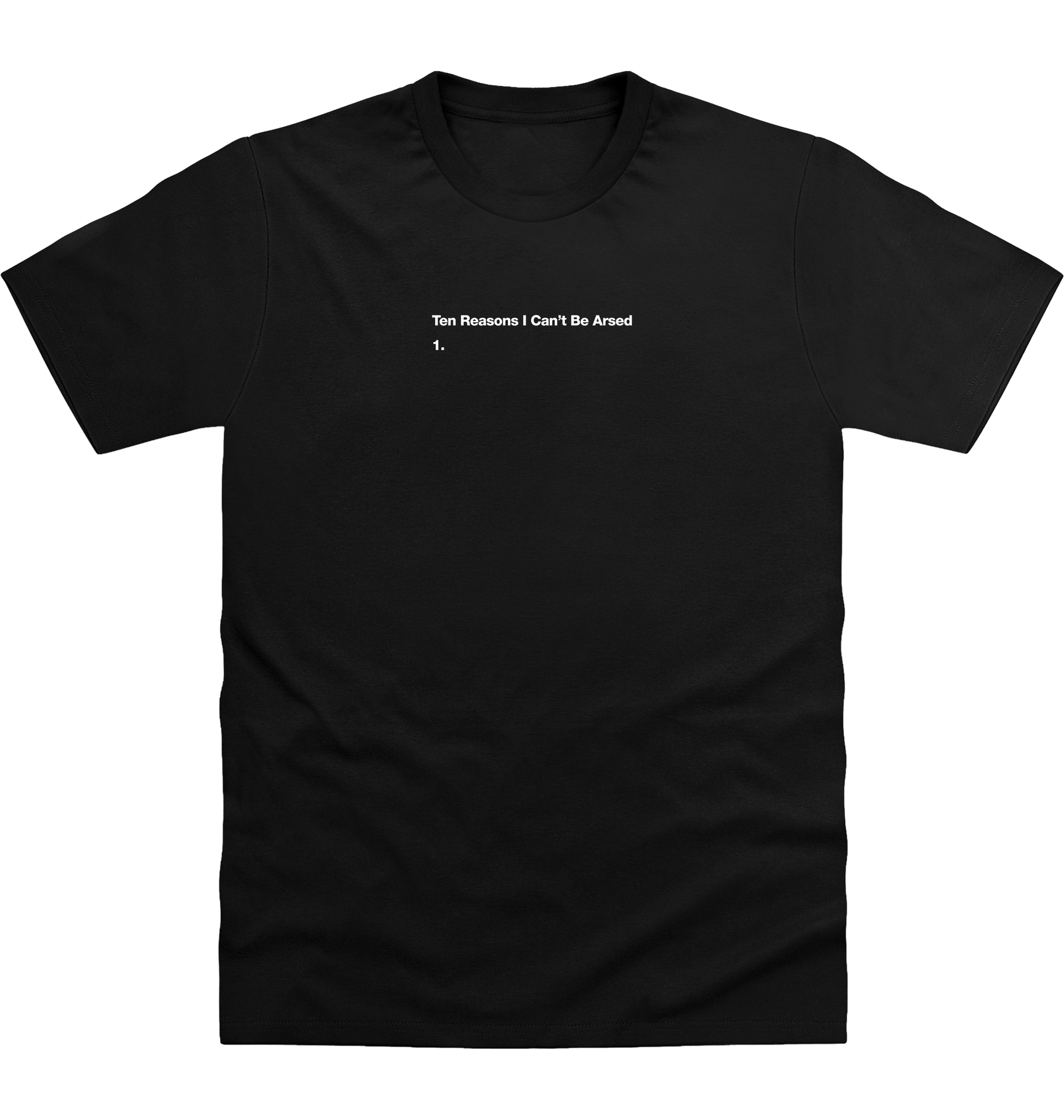 Deep Black Printed T-shirt Front