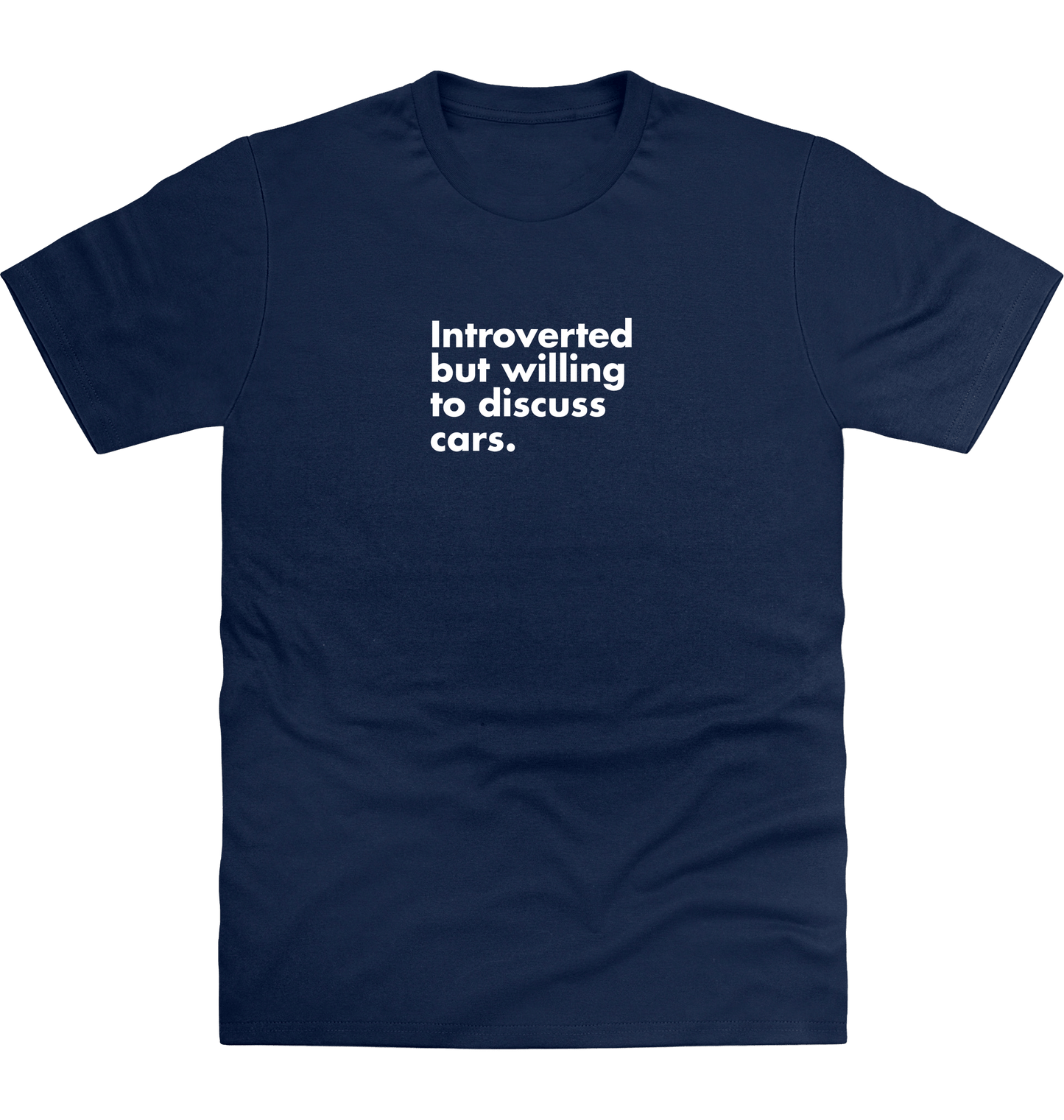 New French Navy Printed T-shirt Front