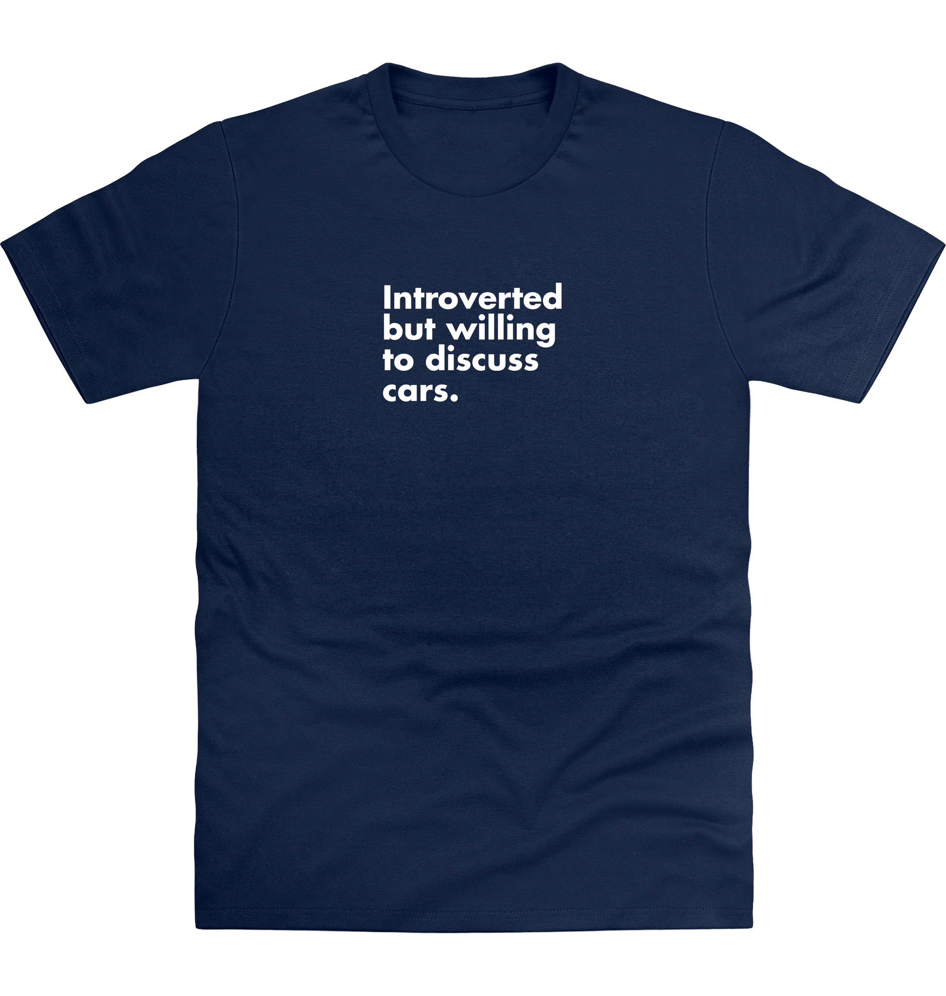 New French Navy Printed T-shirt Front