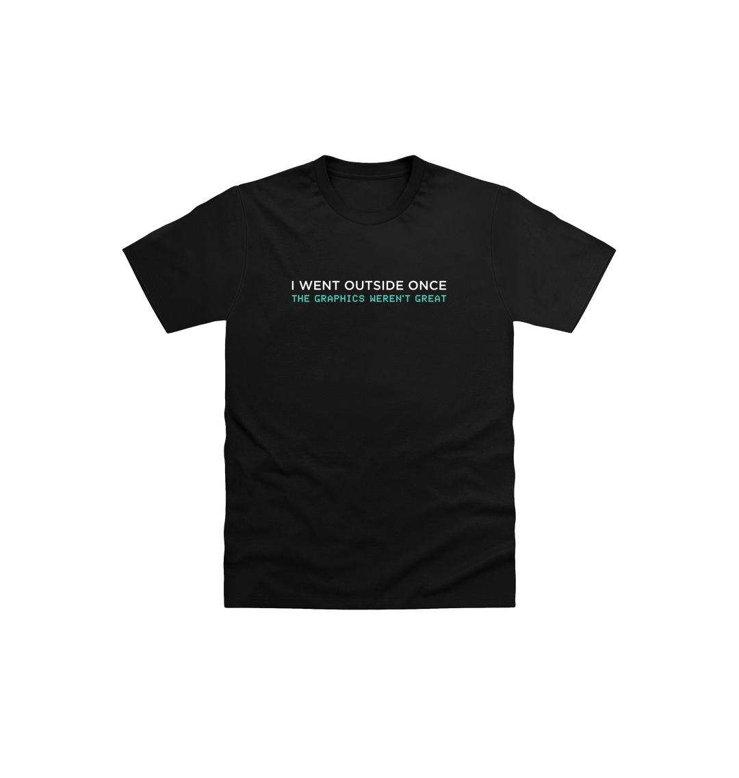 Black Printed Kids T-Shirt Front
