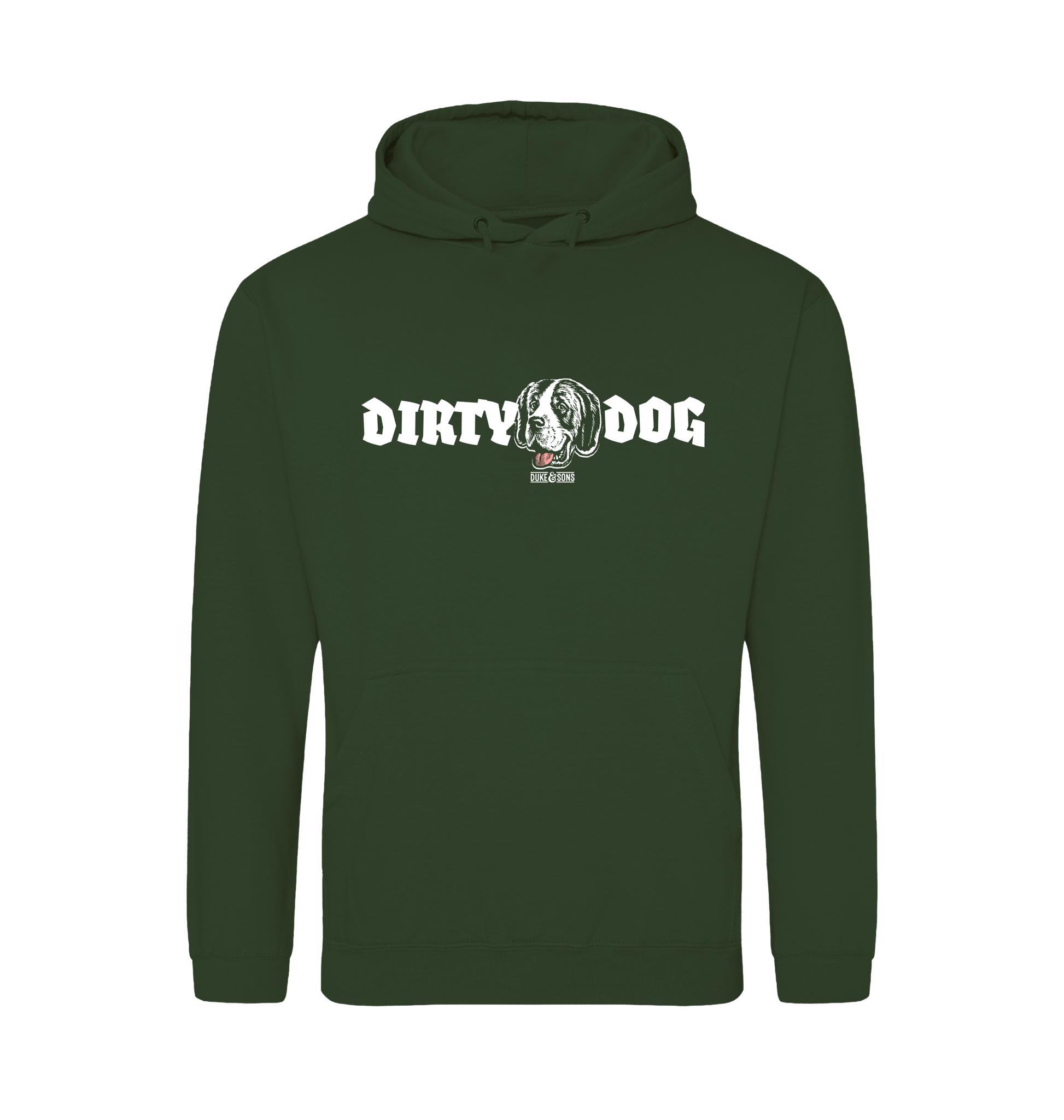 Forest Green Printed Hoody Front